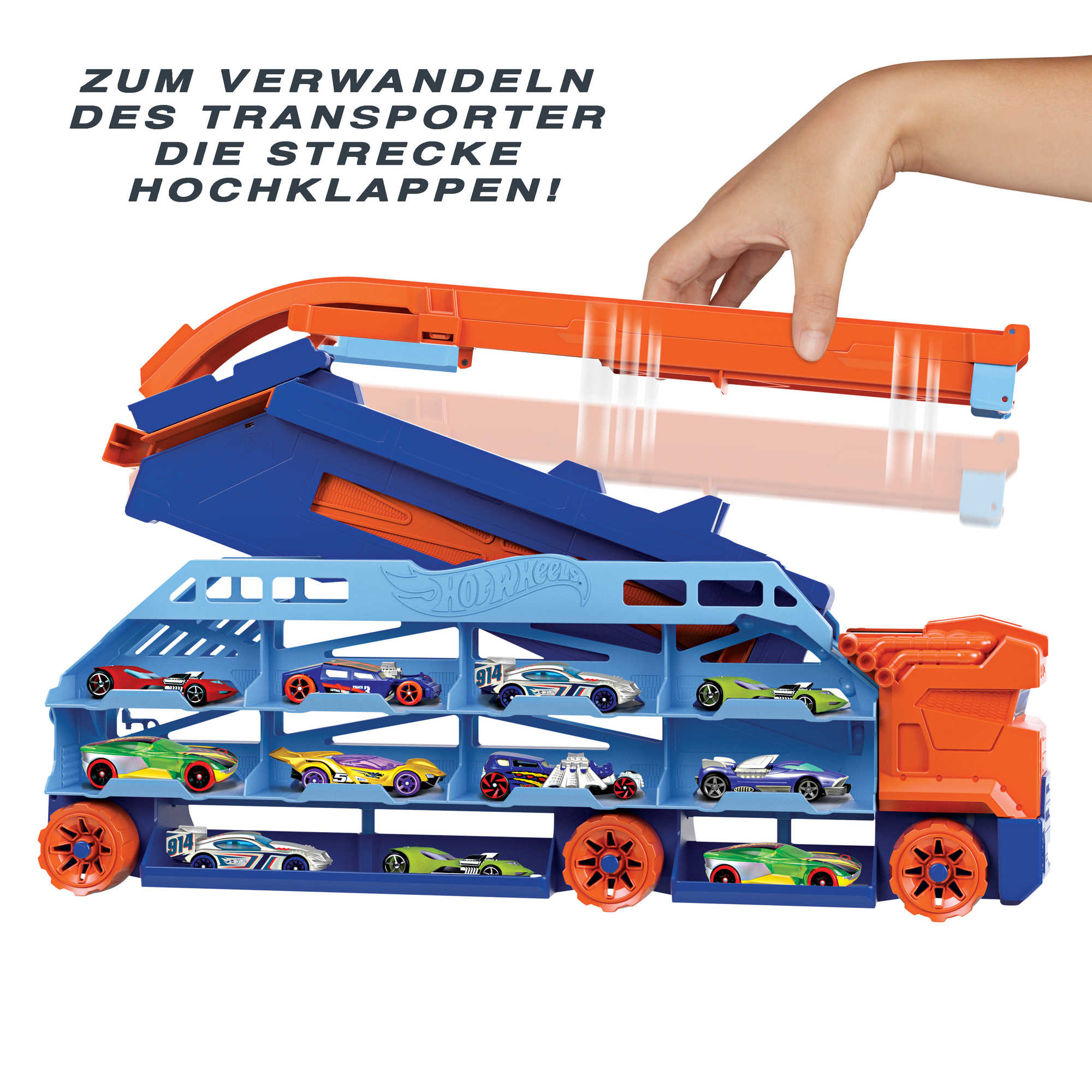 Transporter Wheels 4 Geschenk enthält Kinder City Auto, ab mit Abfahrtsrampe, für 1 Hot Jahren
