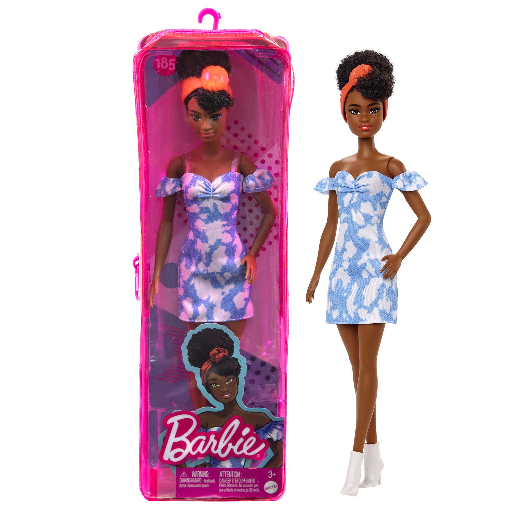 Mattel - Poupée Barbie Fashionistas : Poupée métisse aux cheveux