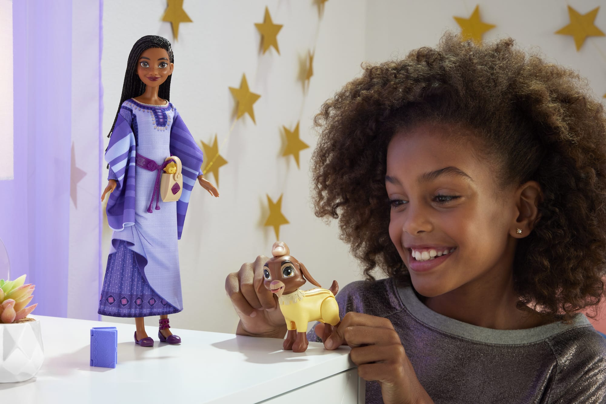 Disney Wish Set Avventure con Asha di Rosas, bambola snodata con abito, HPX25