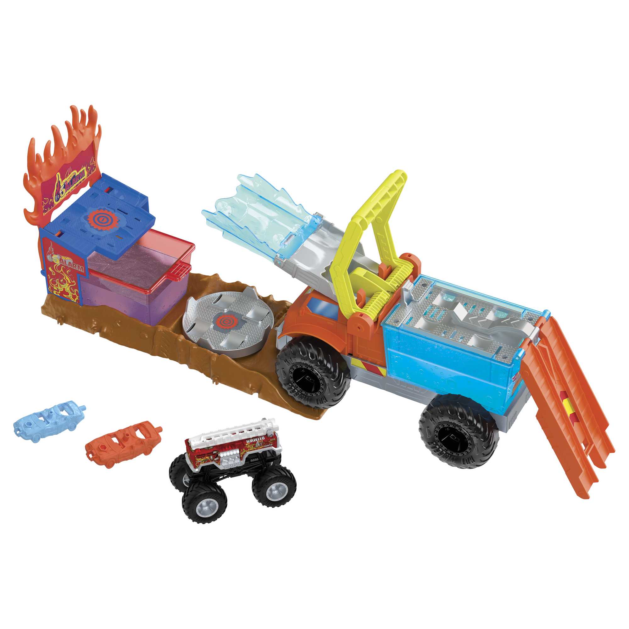 Hot Wheelsmonster Trucks Arena Smashers Color Shifters 5-Alarm Rescue  Playset | HPN73 | MATTEL