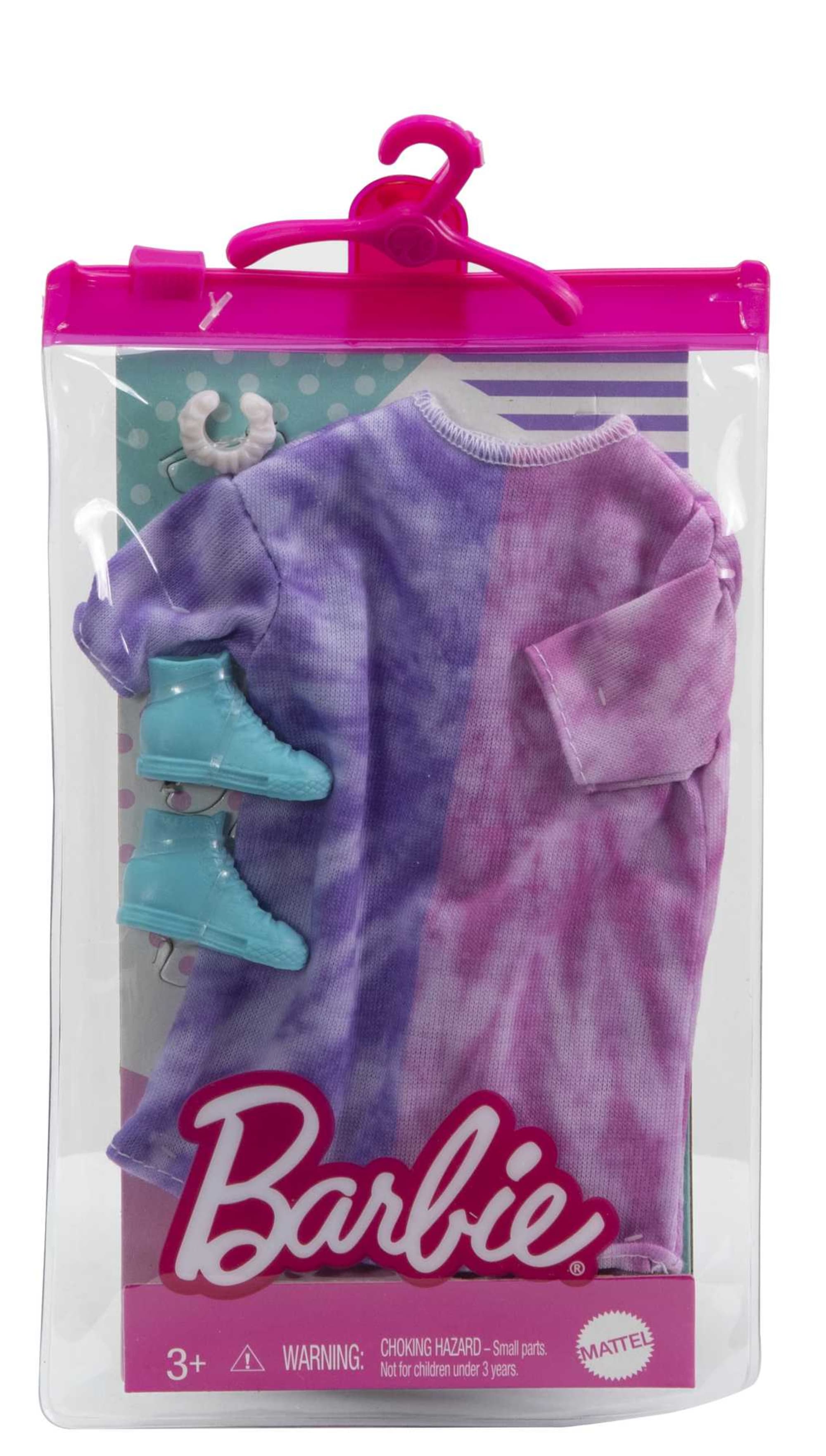 Barbie Fashion Assortment of Doll Clothes, 1 Outfit & 2