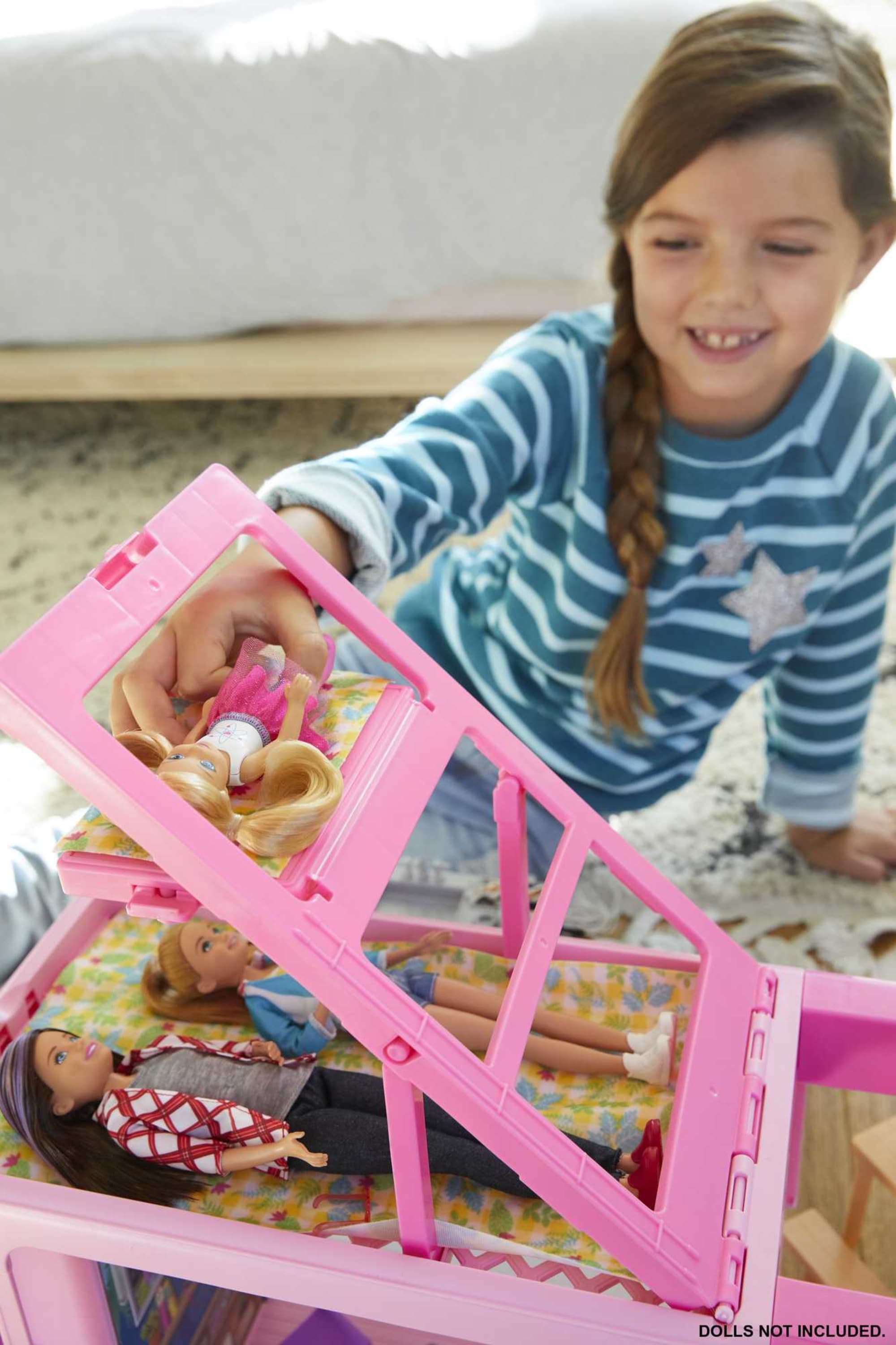 Barbie Camping-Car Transformable Histoires de Poupées Barbie RV Camper Van  