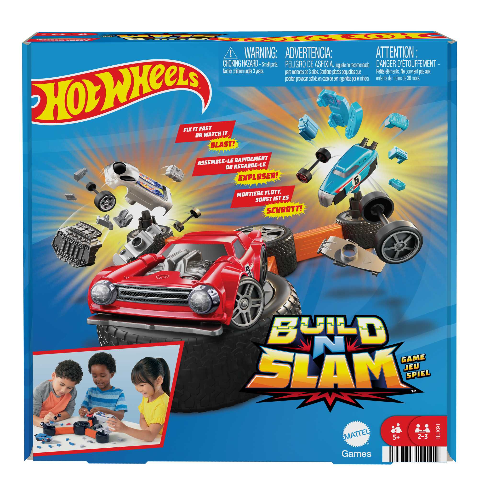 'N　Hot　MATTEL　Slam　Wheels　Build　Game