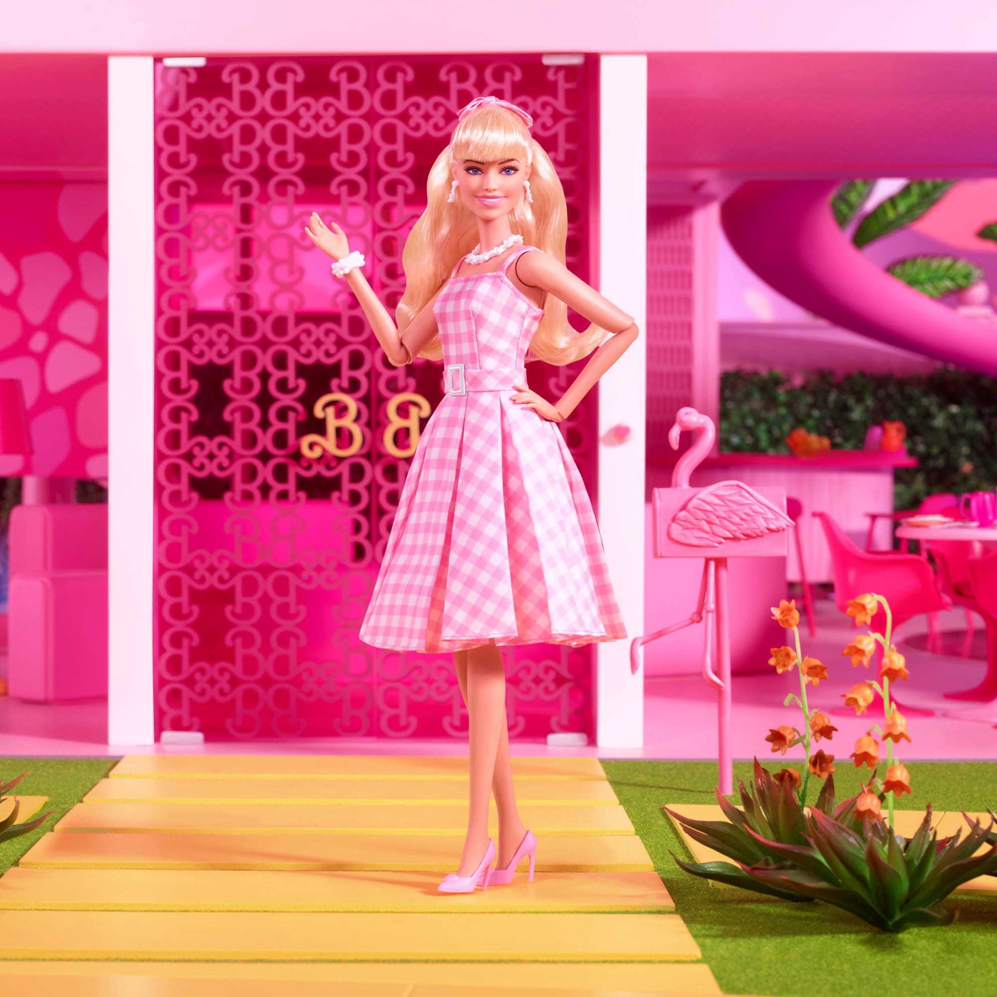 Poupée Barbie Robe Vichy Rose