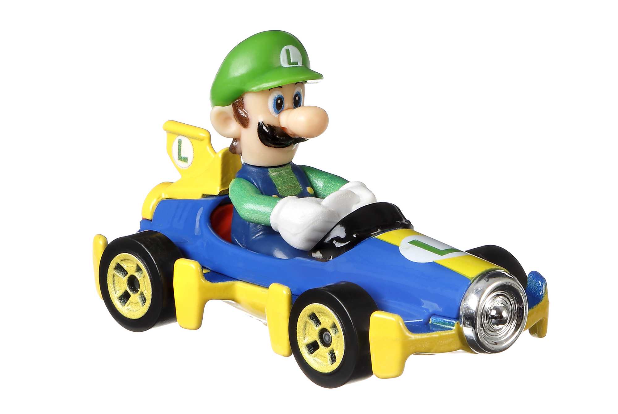 Hot Wheels Mario Kart Luigi, Mach 8 Vehicle | GBG27 | MATTEL