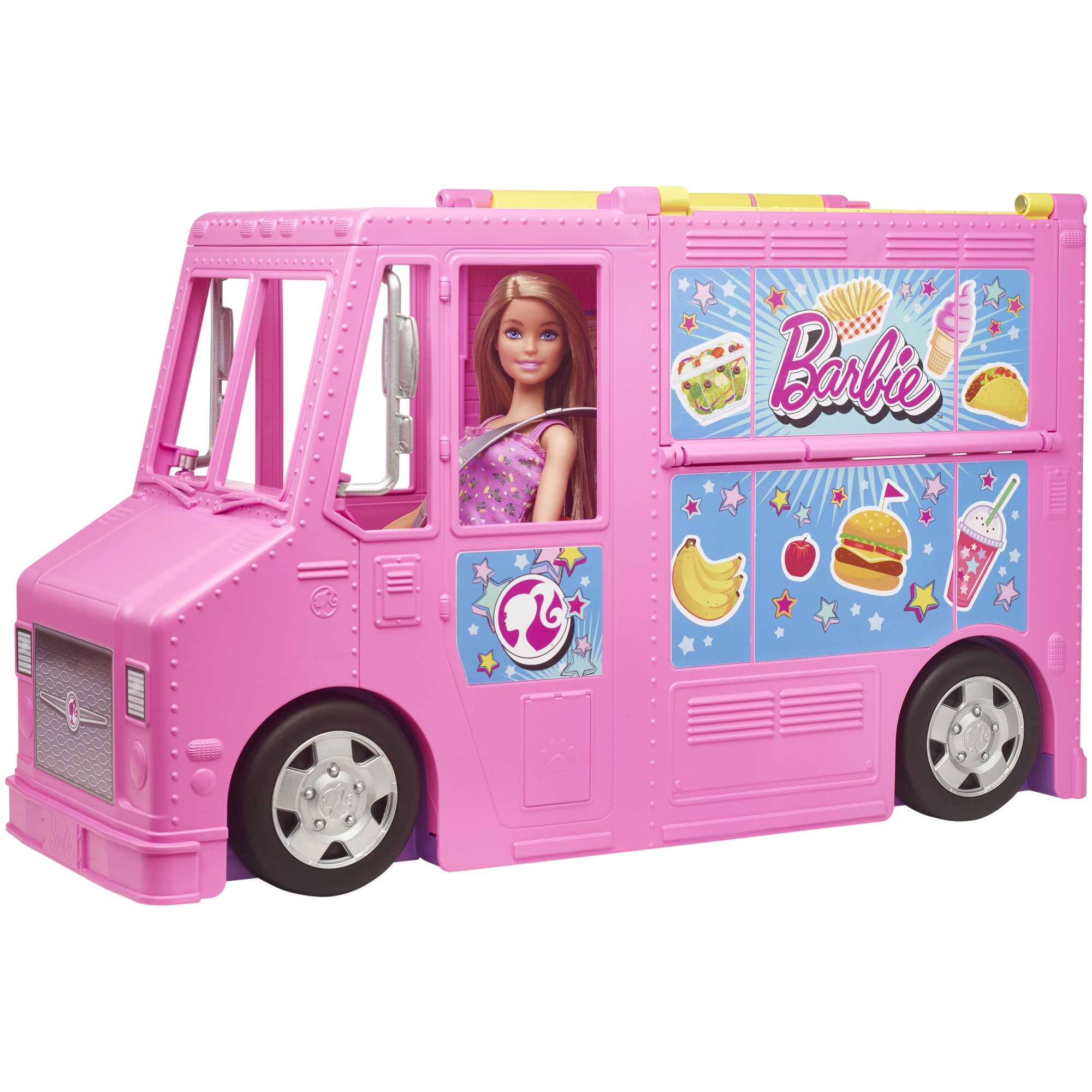 Barbie Food Truck, vehiculo con muñeca y accesorios de cocina de Mattel -  JUGUETES PANRE