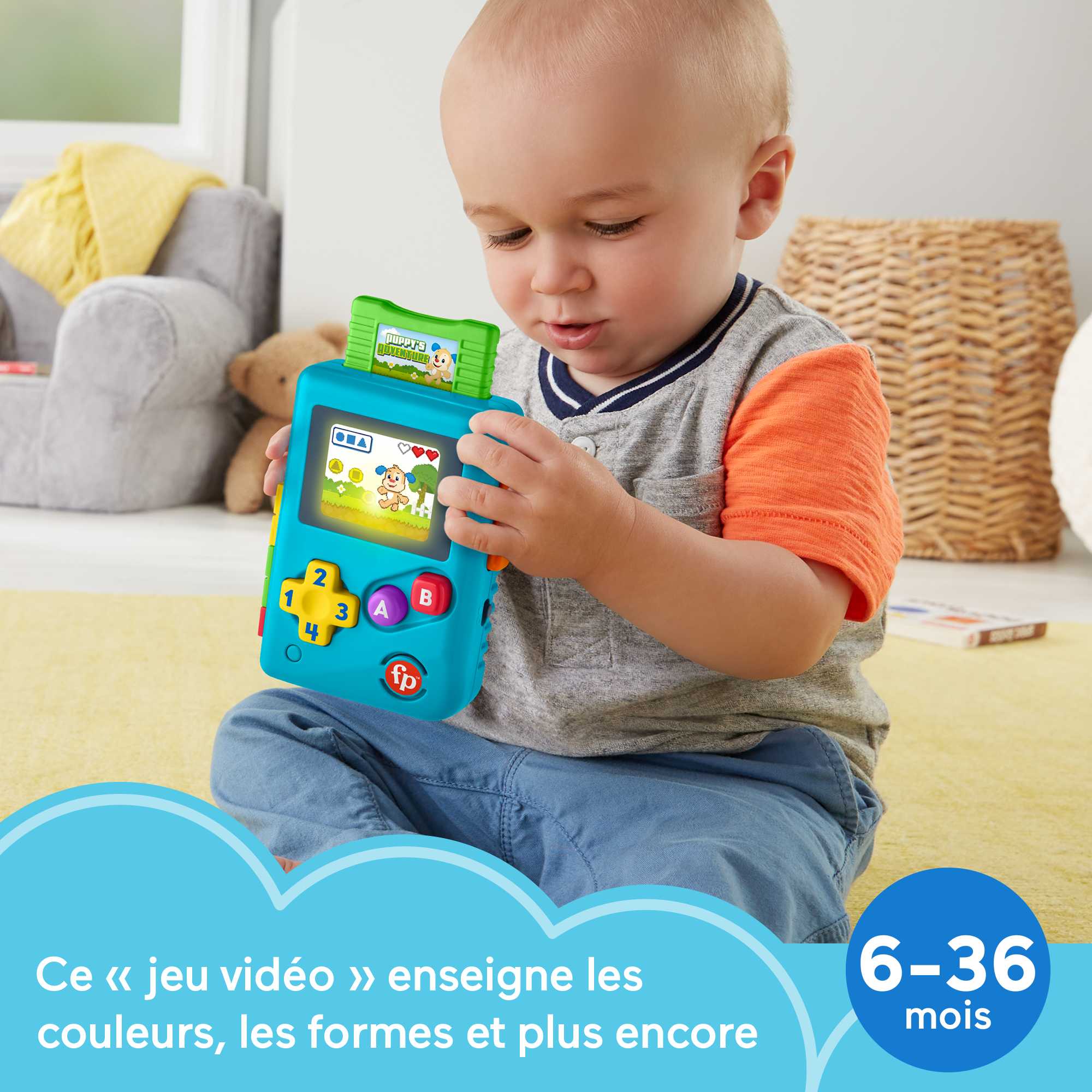 Fisher-Price - Ma première console de jeu​ - Jouet Musical - version  française pour bébé et enfant de 6 mois et plus