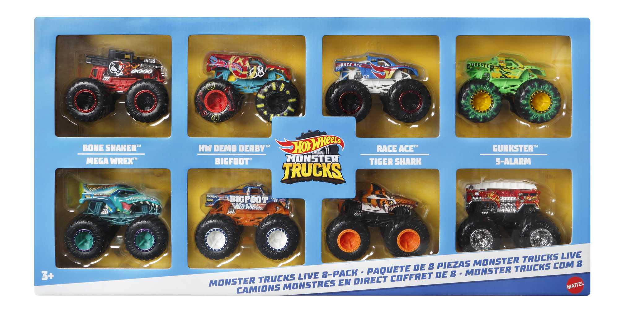 Hot Wheels Monster Trucks Live 8-Pack, HGX21