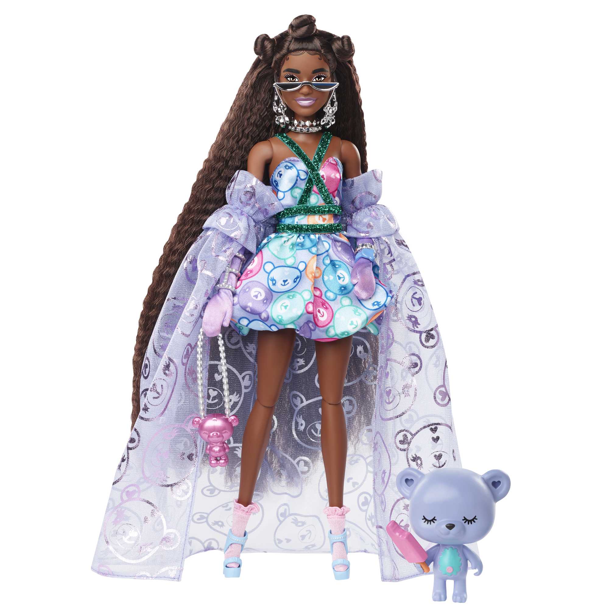 Barbie Extra Fancy Bambola con abito con stampa di orsetti e orsacchiotto