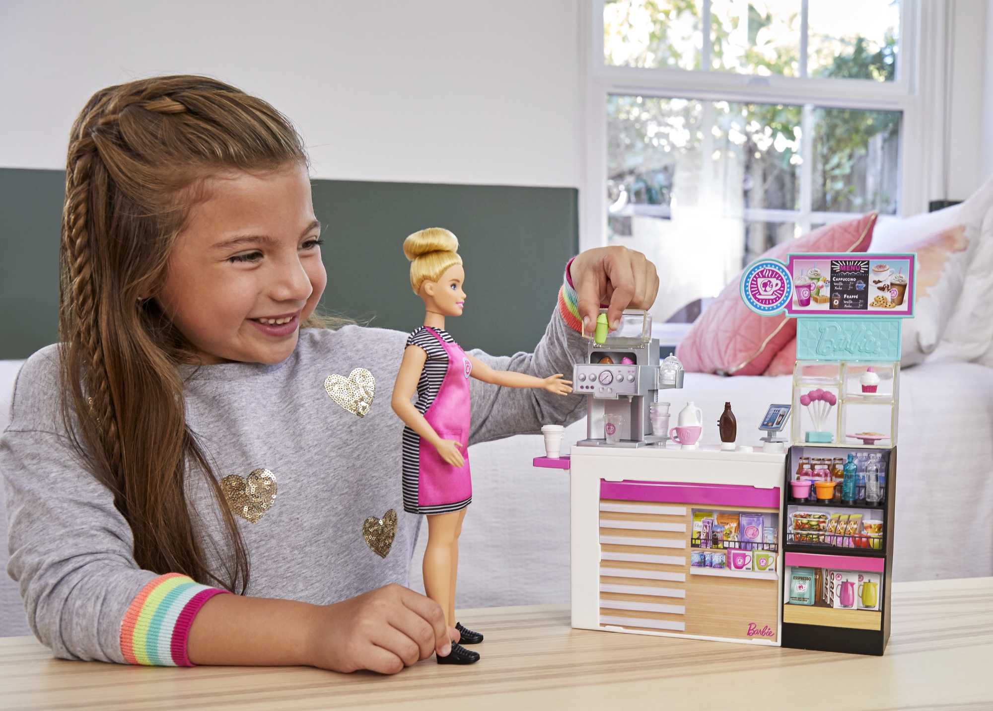 Barbie Coffee Shop Playset with and Play Pieces | GMW03