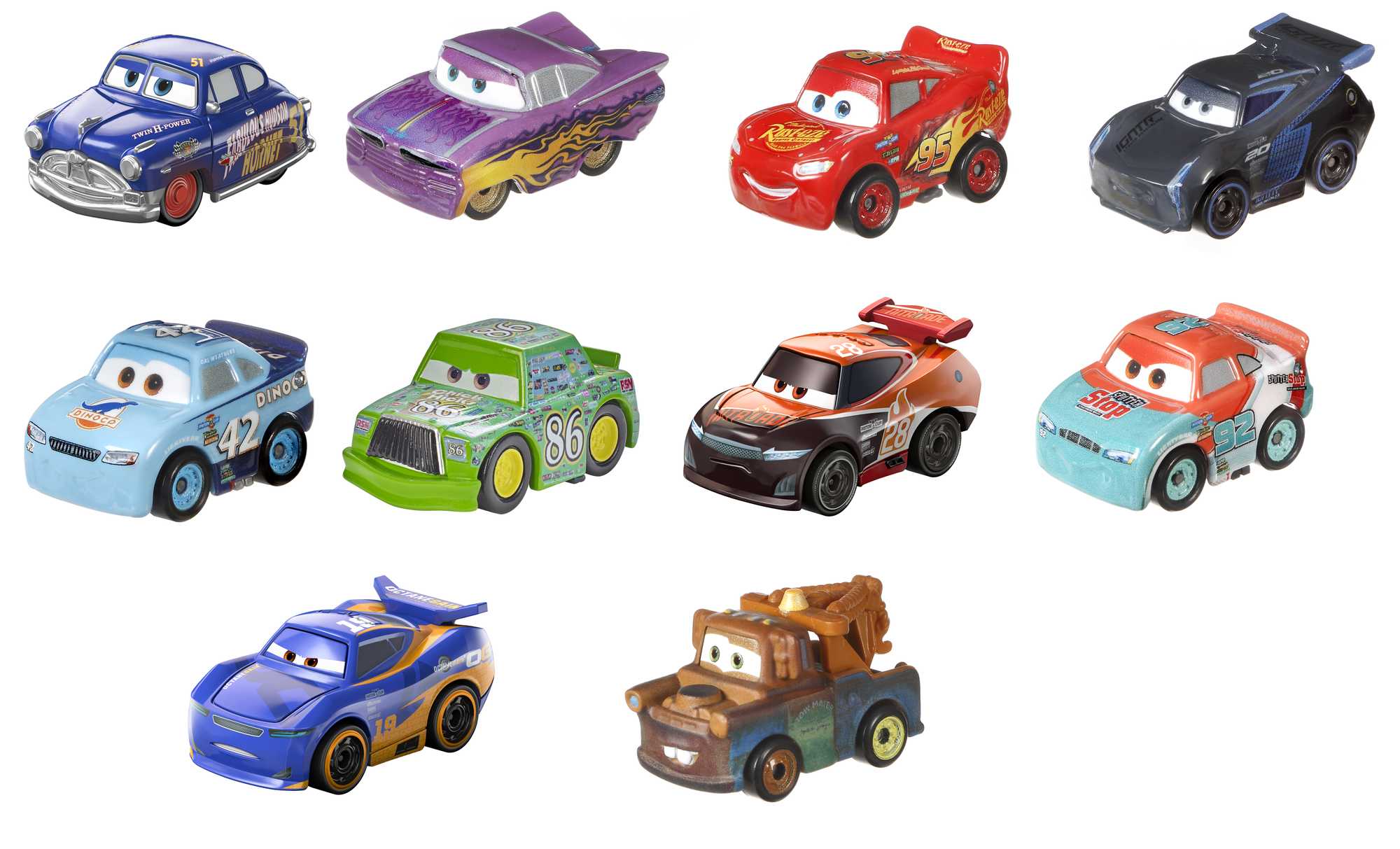 Disney Pixar Cars – Assortiment Coffrets 10 Véhicules Mini Racers, GKG08