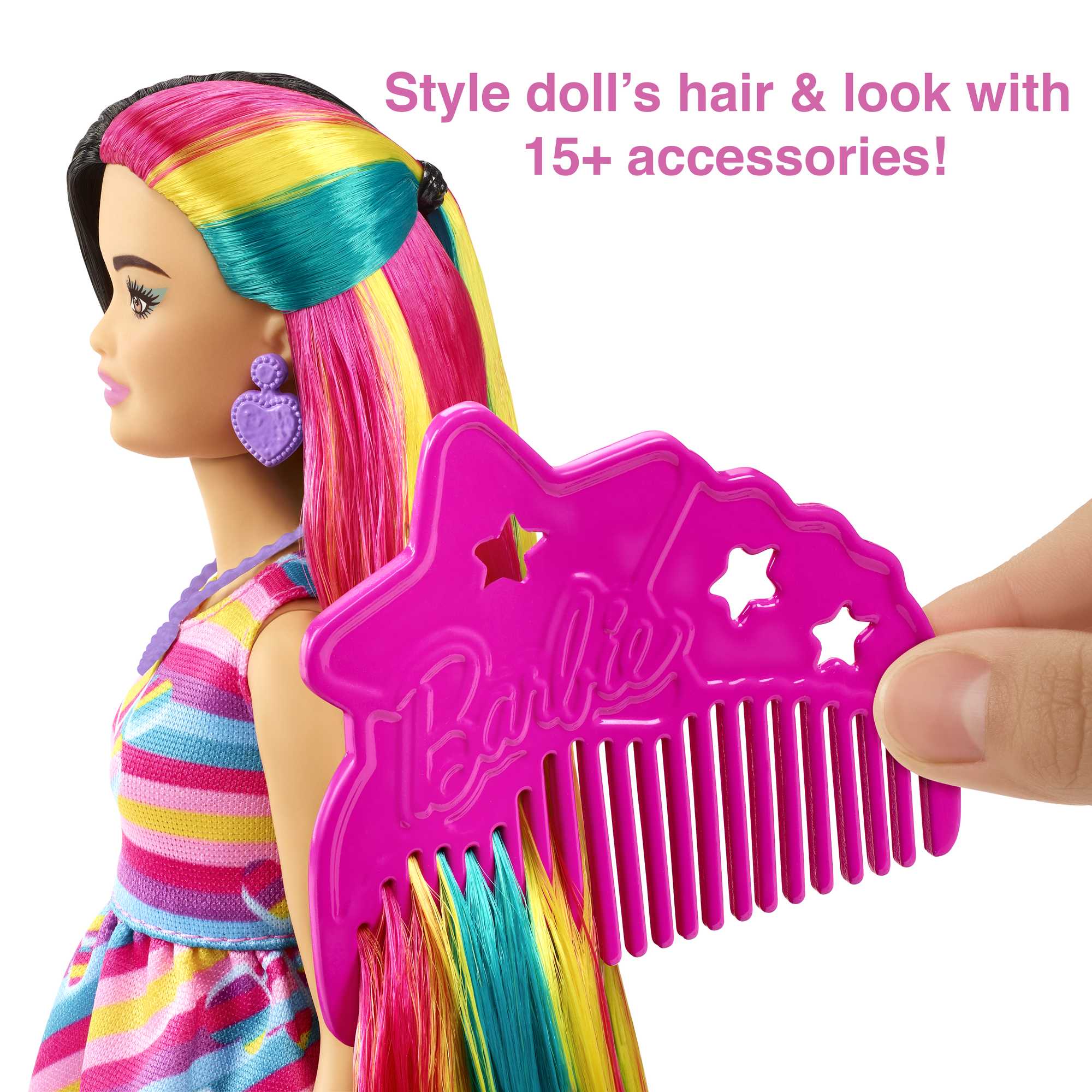 Barbie Totally Hair Star-Themed Doll, 8.5 inch Fantasy Hair & Color Change  Play Accessories, 1 - Ralphs