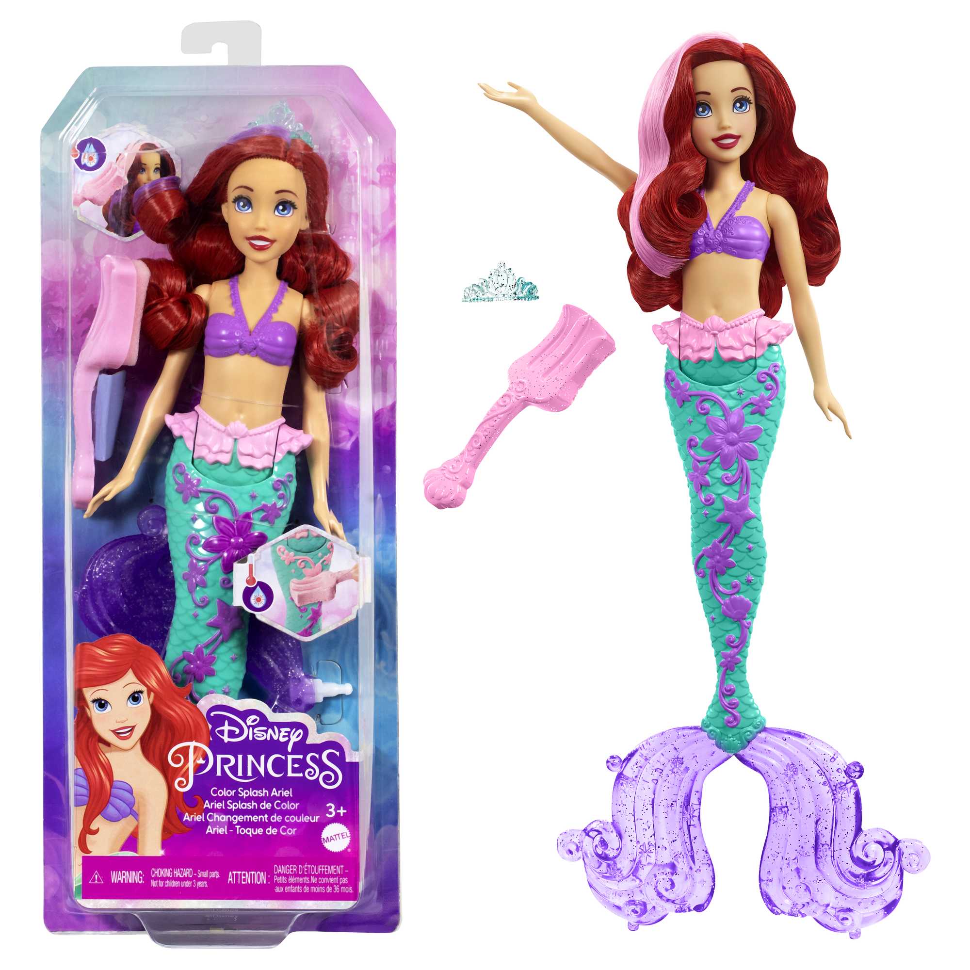 Poupée Princesse Ariel le petite sirene 30cm paillettes Disney a