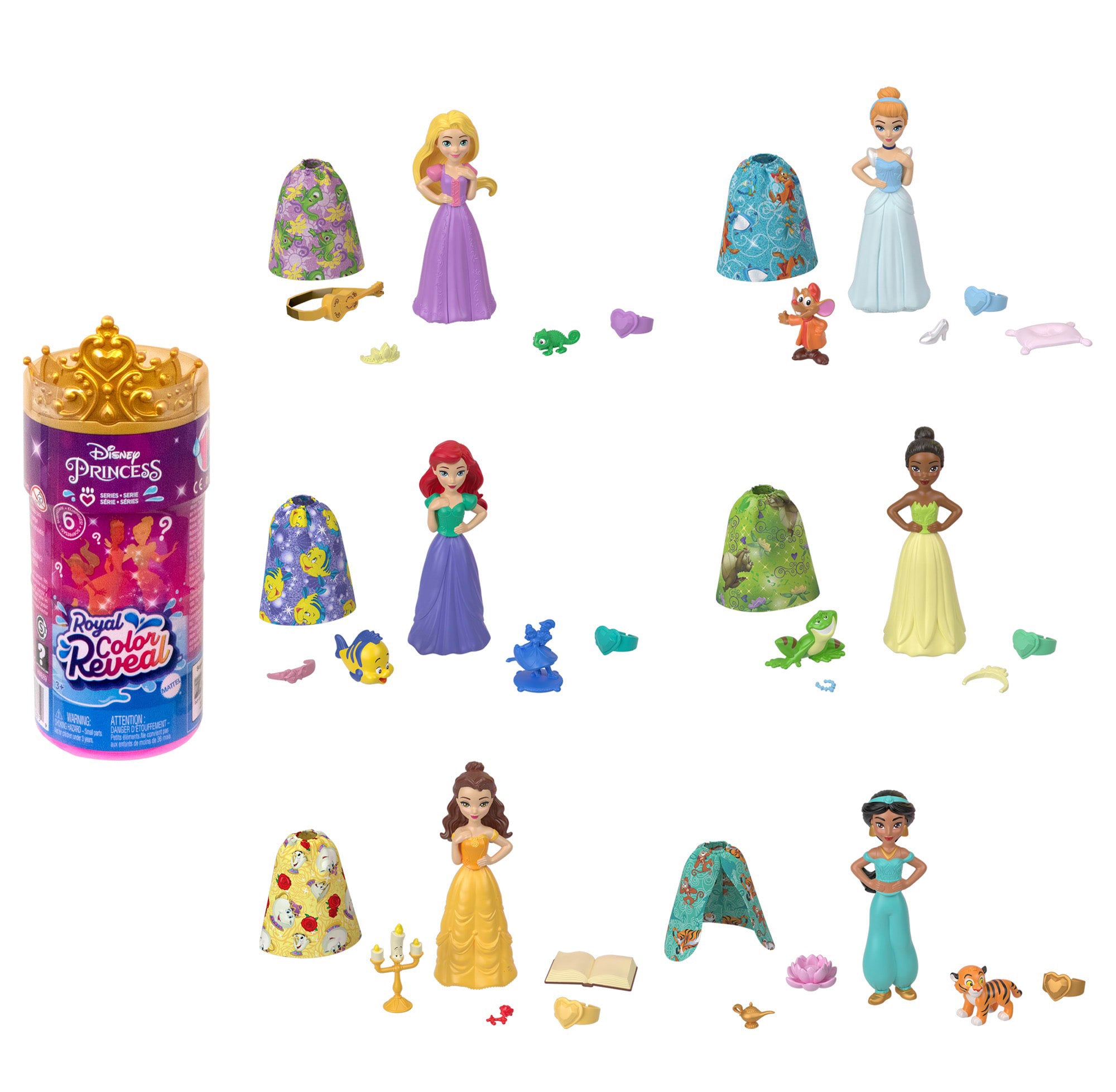 Disney – Princesses Disney – Assortiment Poupée Royauté Color ...