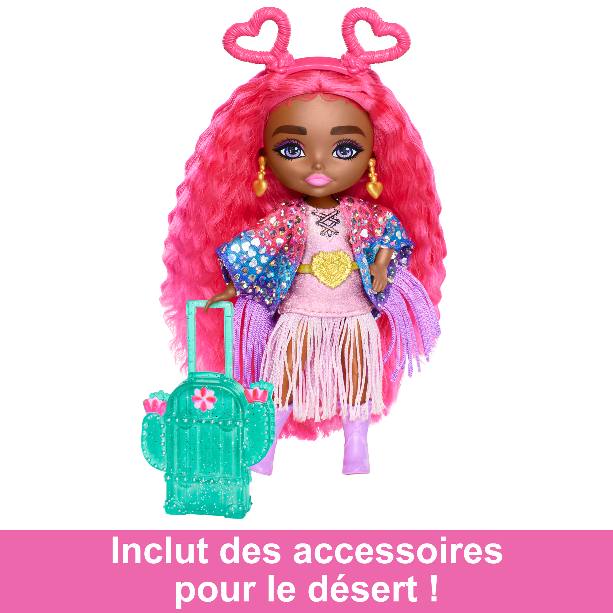 Barbie Extra Voyage Désert, Poupée Articulée Barbie Avec Vêtements