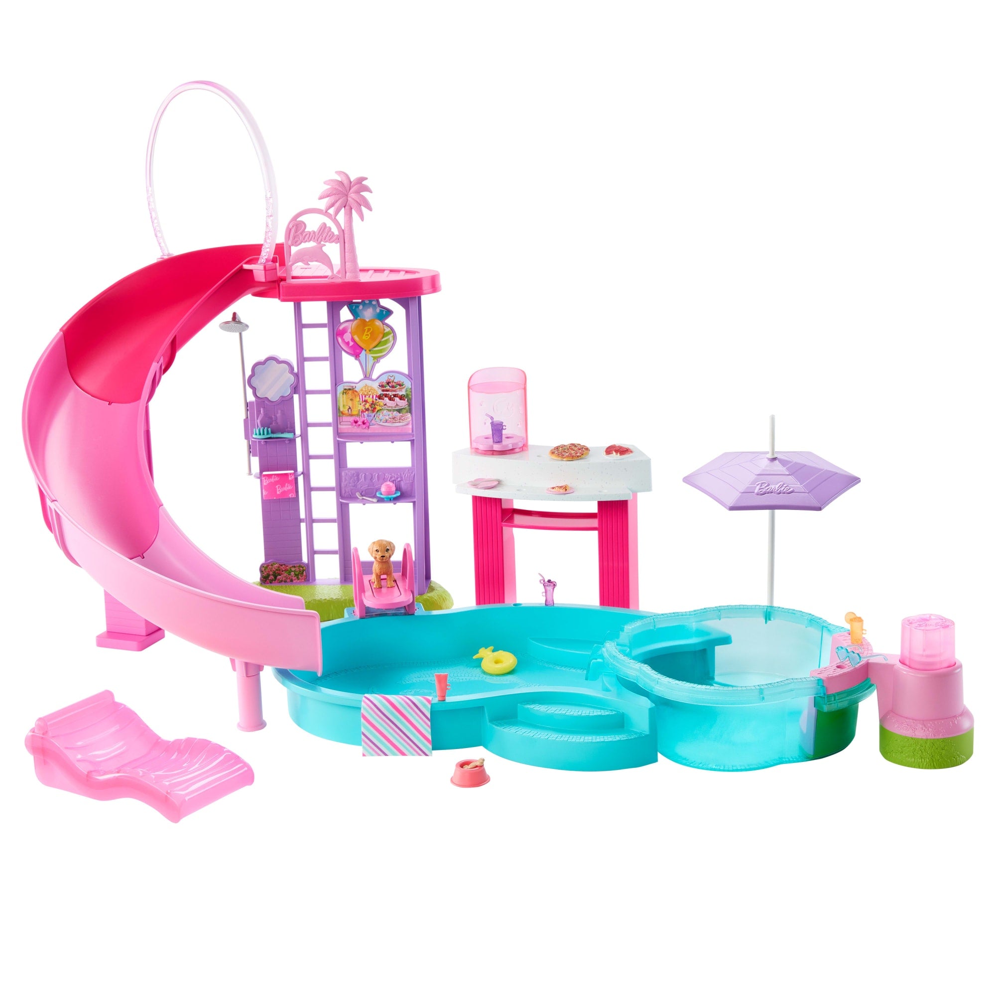 Barbie - Coffret piscine de rêve avec 6 espaces de jeu - Maison de Barbie - Coffret piscine de rêve avec 6 espaces de jeu - Maison de