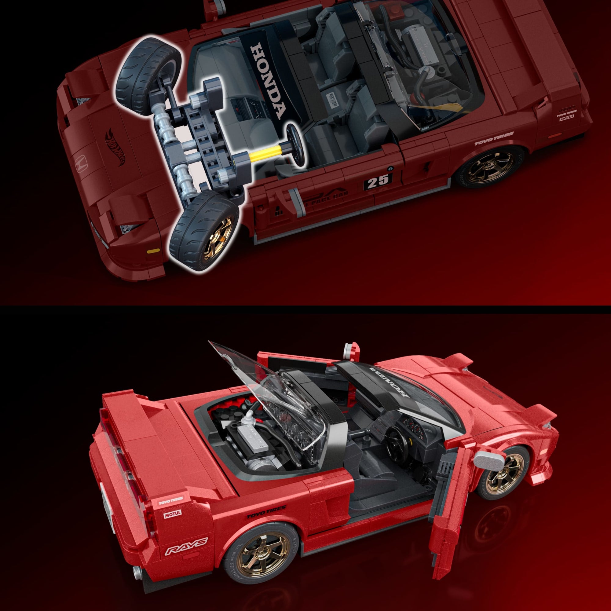 Hot Wheels-Coffret de Construction NSX Acura des Années 90 Mattel