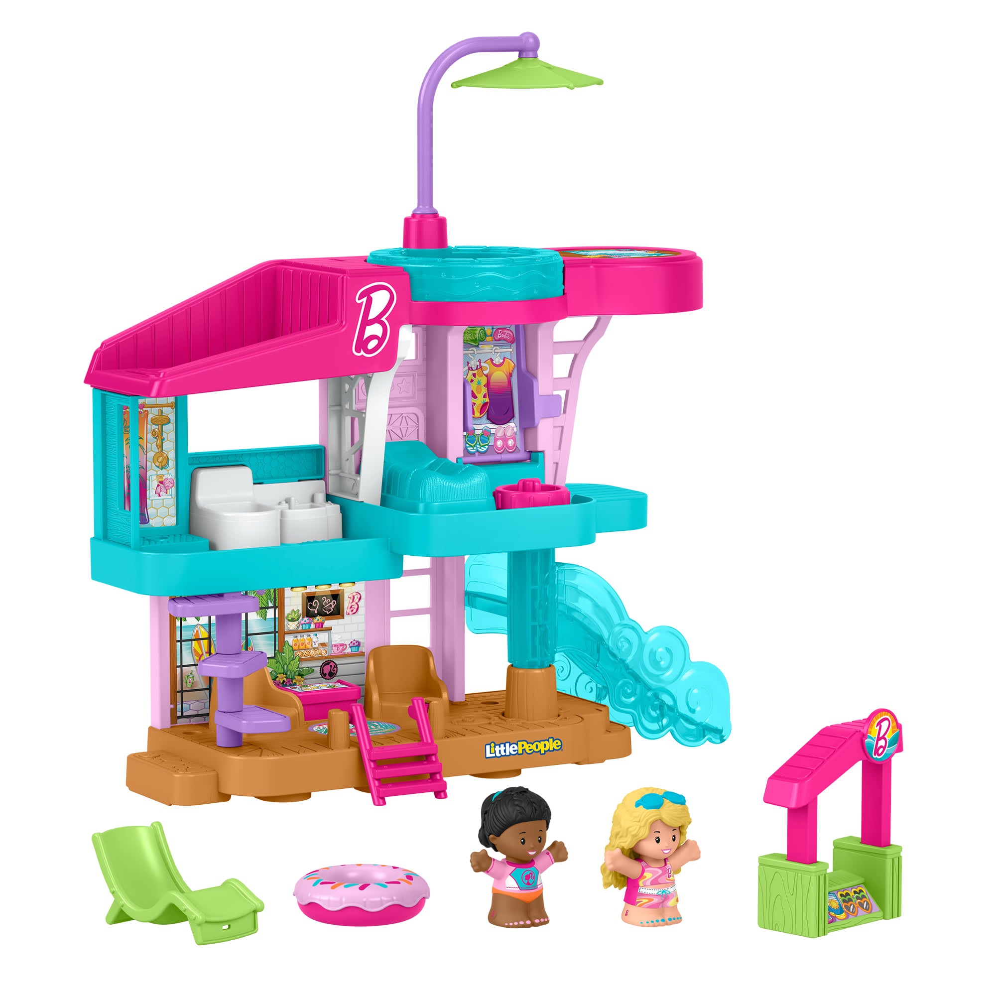 Fisher-Price Little People Barbie Beach House Toddler Playset Mattel