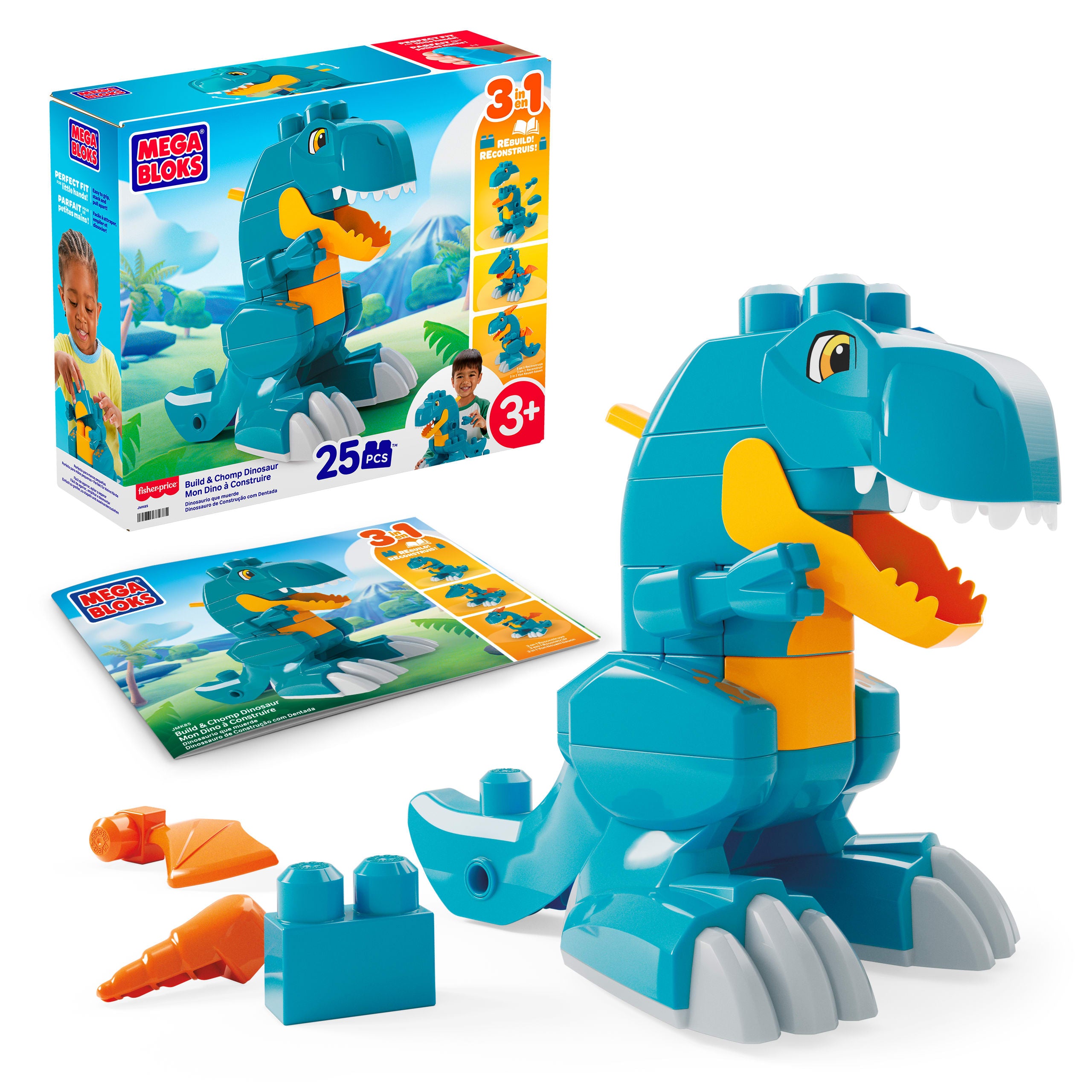 MEGA BLOKS Build & Chomp Dinosaur | Mattel