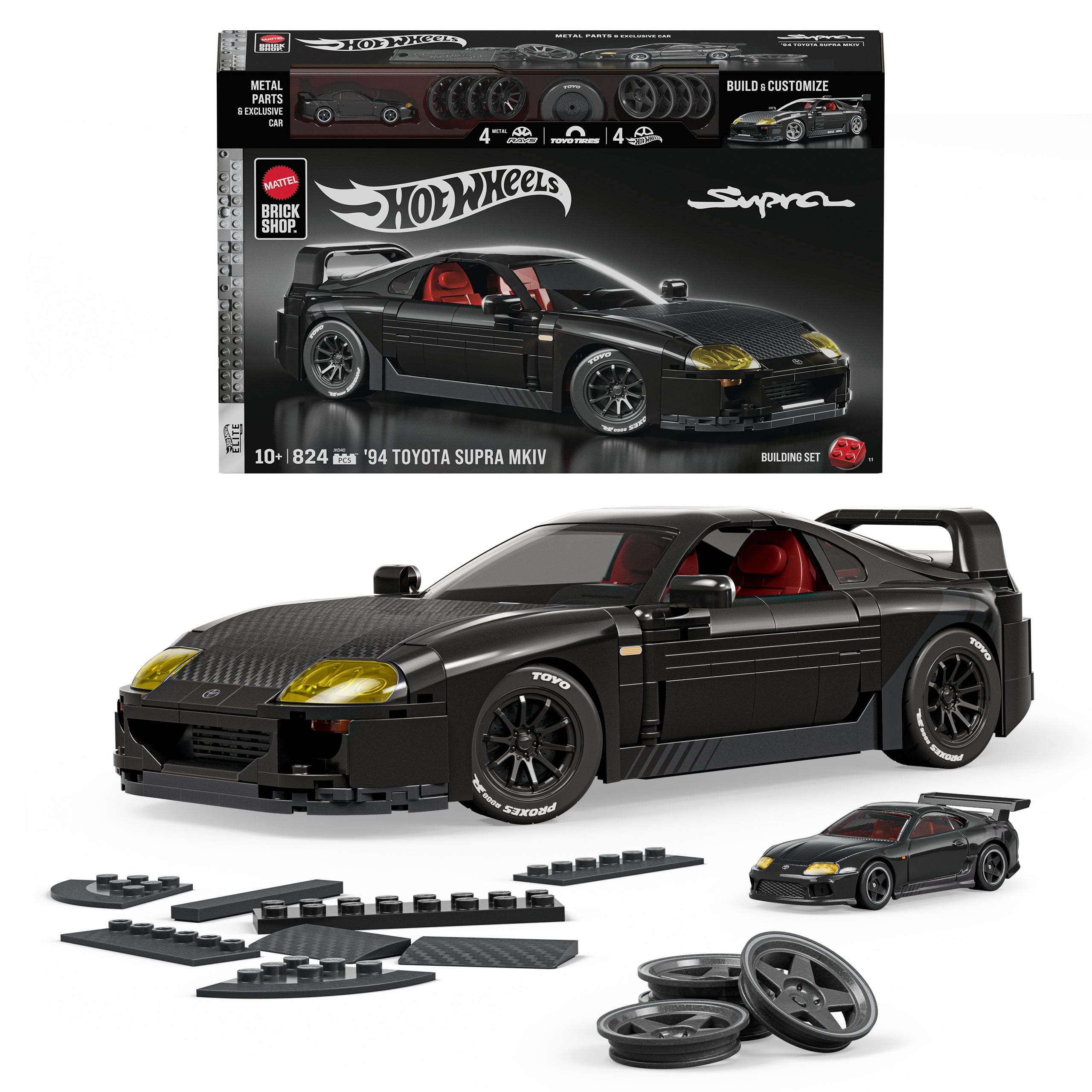 Mattel Brick Shop Hot Wheels '94 Toyota Supra MKIV yapı oyuncağı