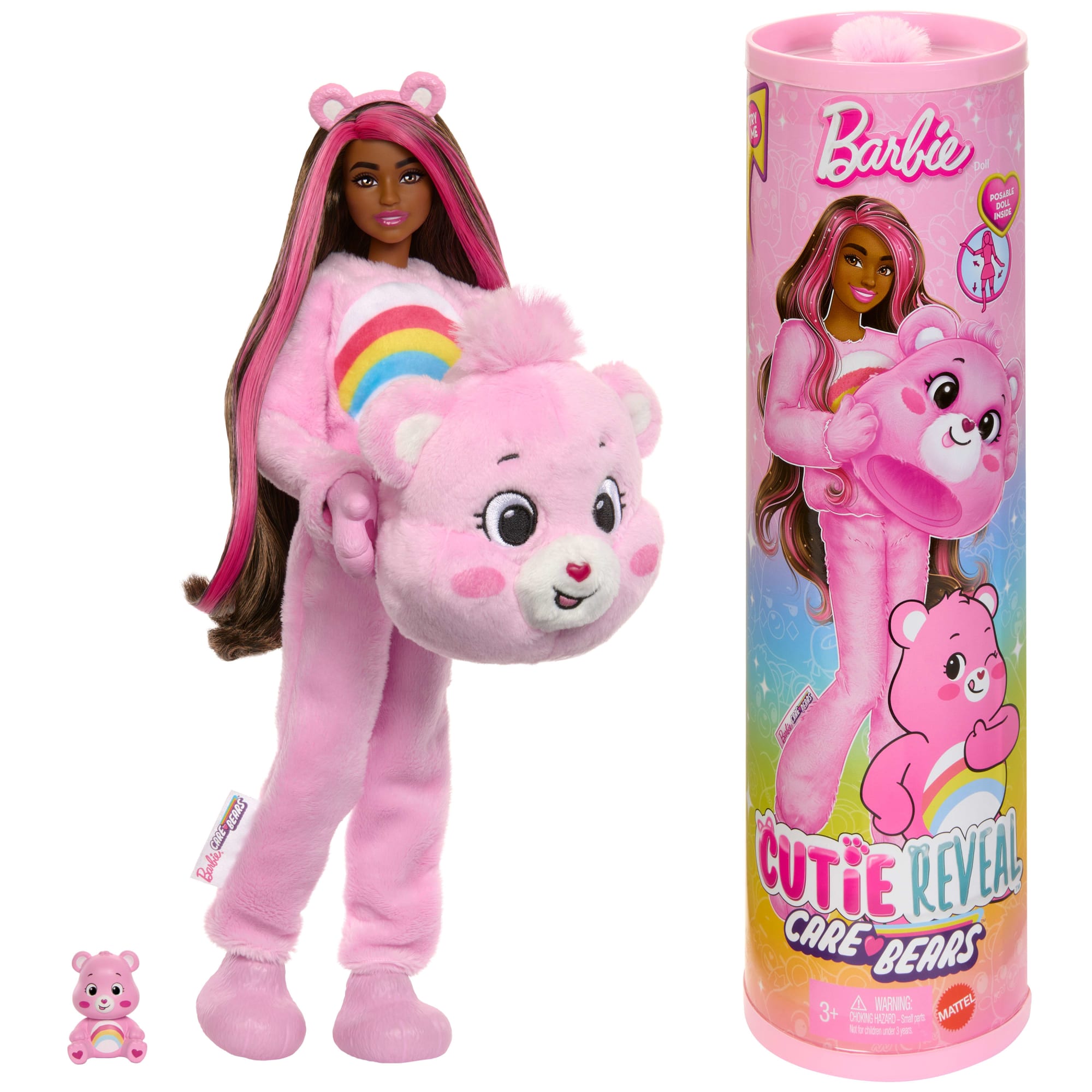 Barbie Coffret Cutie Reveal Avec Poupée Articulée Cheveux Noirs èches
