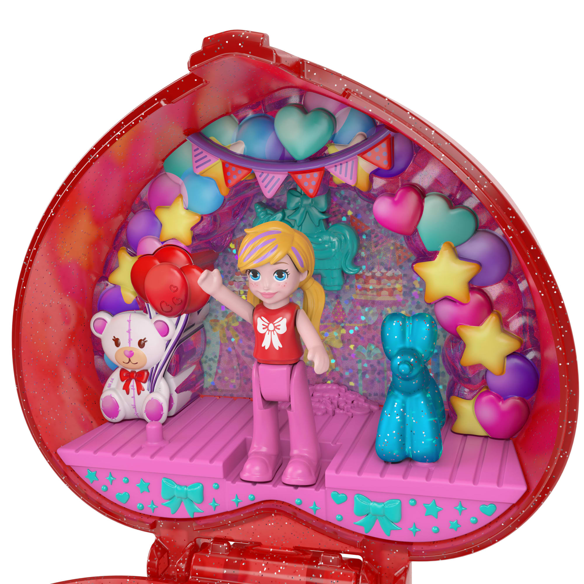 Polly Pocket Coffret Emblématique 80ème Anniversaire Mattel - Maison Avec 3 Poupées Et Accessoires Fête