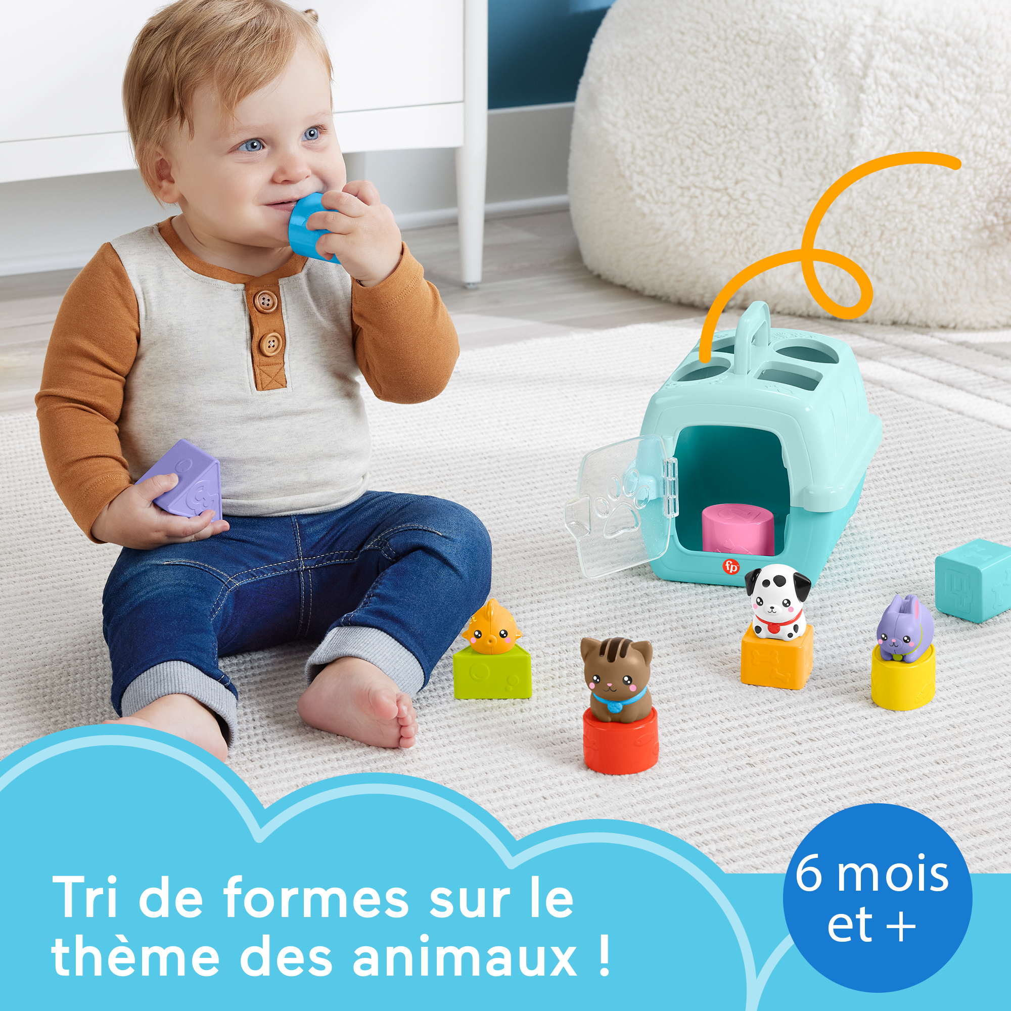 Jouet Bebe An Jeu Trieur De Formes Fisher-Price 10 Blocs