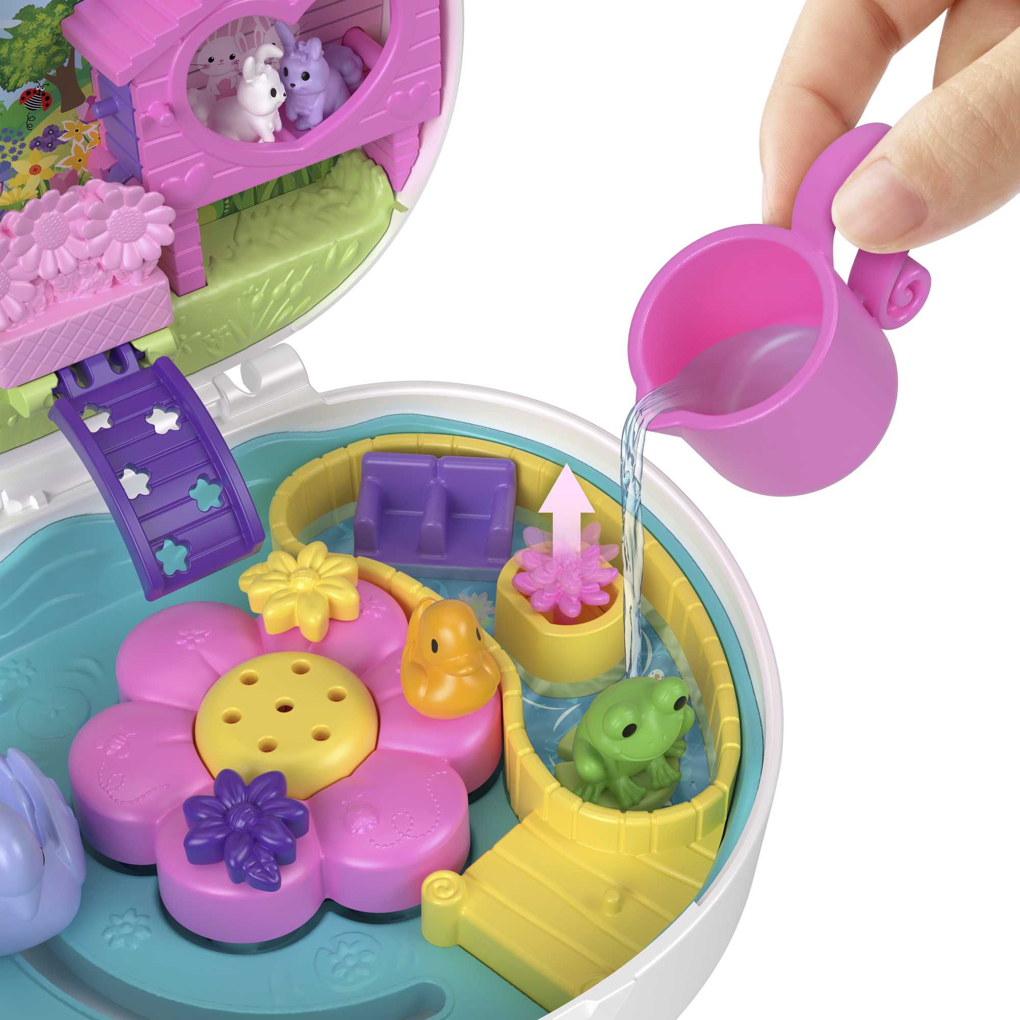 Polly Pocket Flower Garden Bunny Compact HKV36 MATTEL