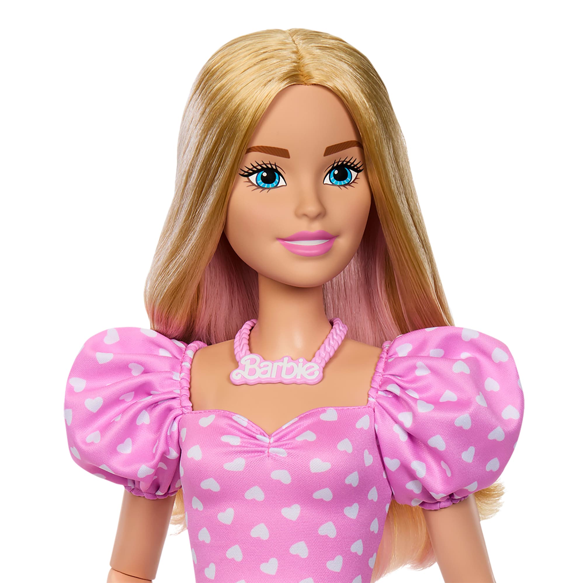 Barbie Fashionistas Pop #222, Klein Lichaamstype met Blond Golvend Haar, Gouden Jumpsuit en Accessoires, 65ste Verjaardag Verzamelbare Modepop, HRH19
