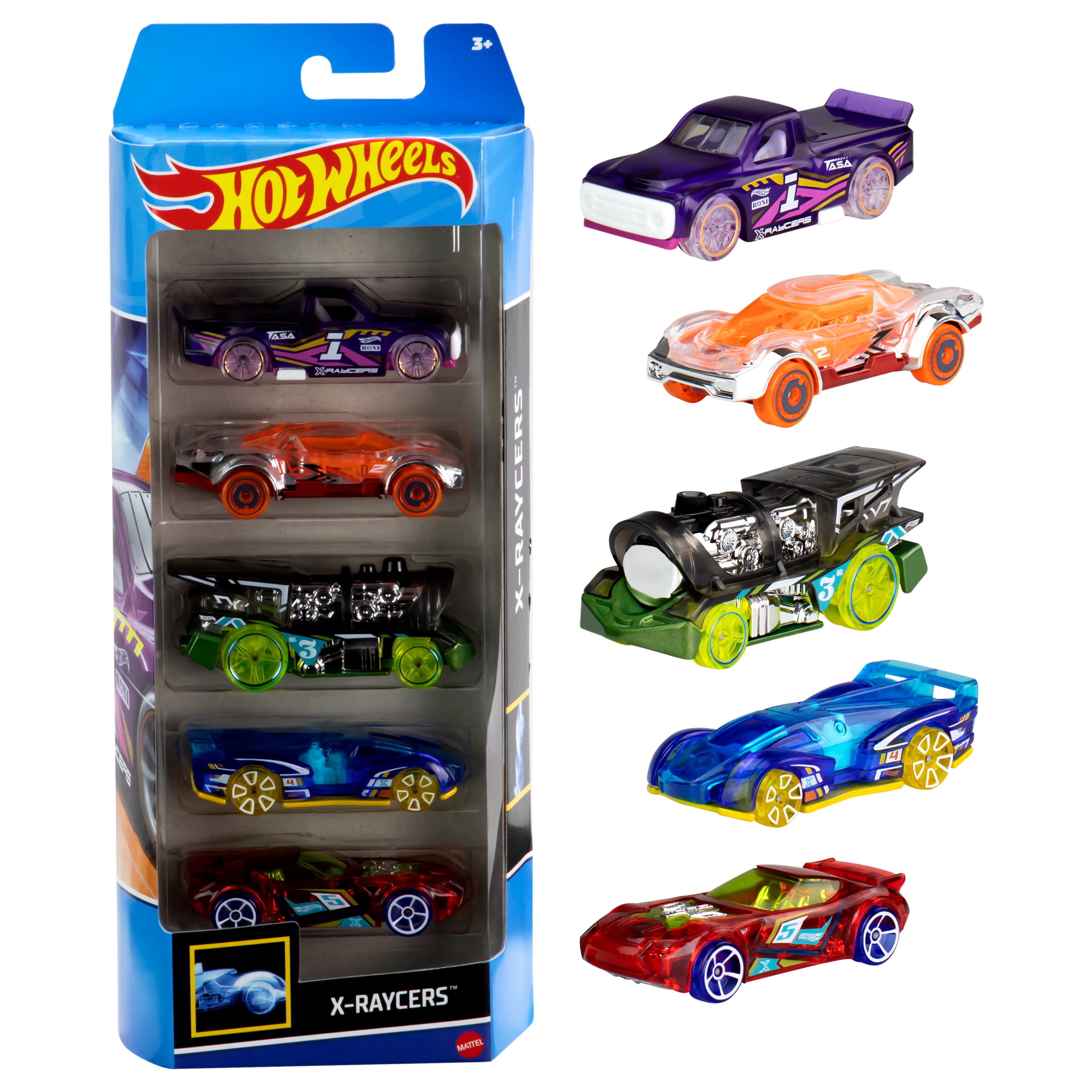f*6様 0‼️HW HOT RODS Hot Wheels 5台セット ミニカ Hot Wheels 5-Car Pack of 1:64 Scale Vehicles, Collectible Toy Cars