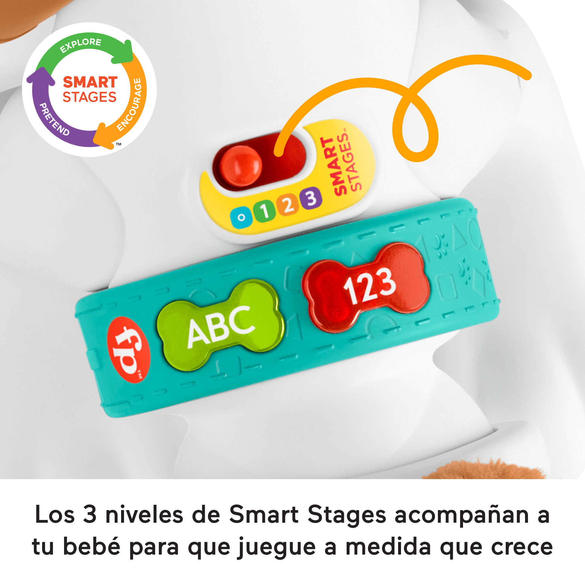 Roque Crece Conmigo Fisher-Price Perrito Gatea Y Juega Conmigo Mattel