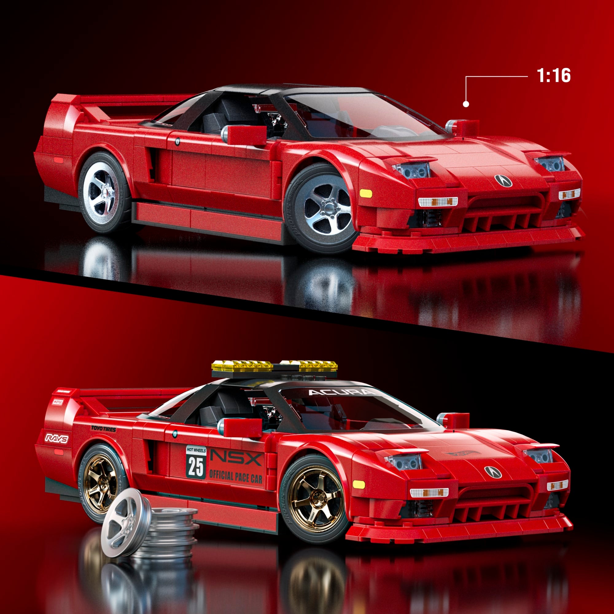 Conjunto De Construcción Del '90 Acura Nsx De Hot Wheels De Mattel