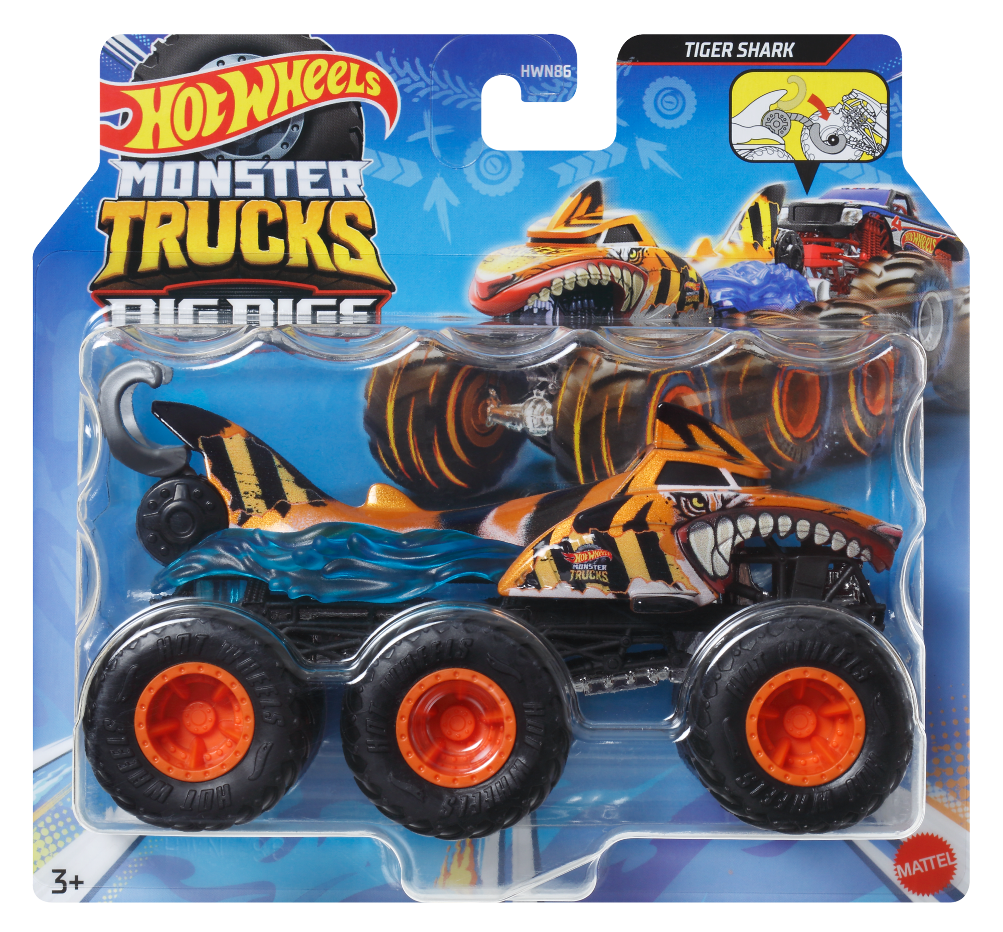 Hot Wheels Monster Trucks Grandi Tir, camion giocattolo die-cast