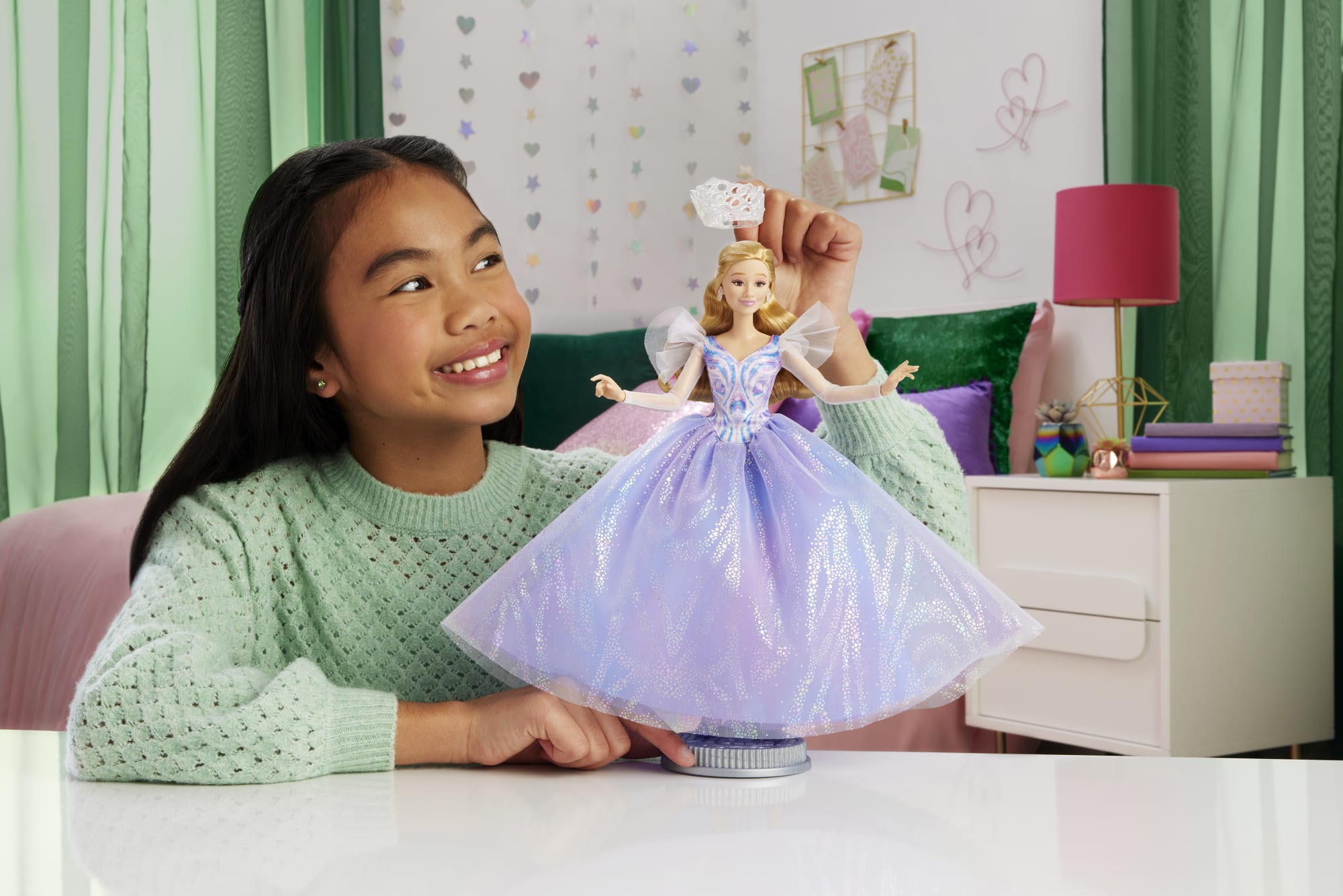 Bambola Glinda Cantante Da Wicked: For Good, Abito Rimovibile, 5 Punti Di Articolazione, Canta 'For Good' In Inglese, Dai 4 Anni