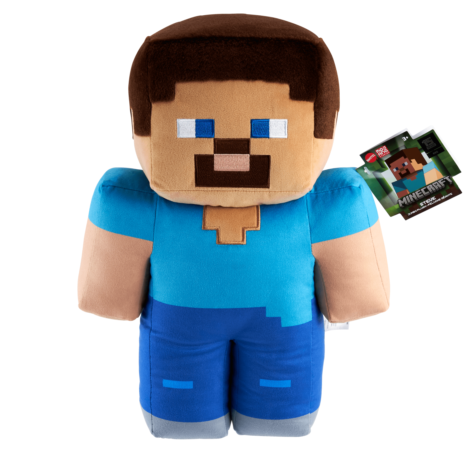 Figura de peluche gigante de Steve de Minecraft de 40,6cm, diseño