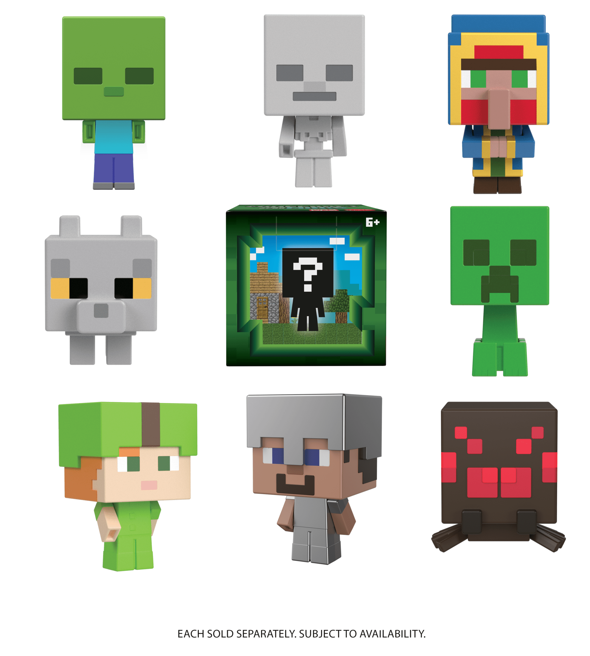 Minecraft Dungeons Mini Mystery figure 24 Bundle 3 RANDOM Figure Per Order