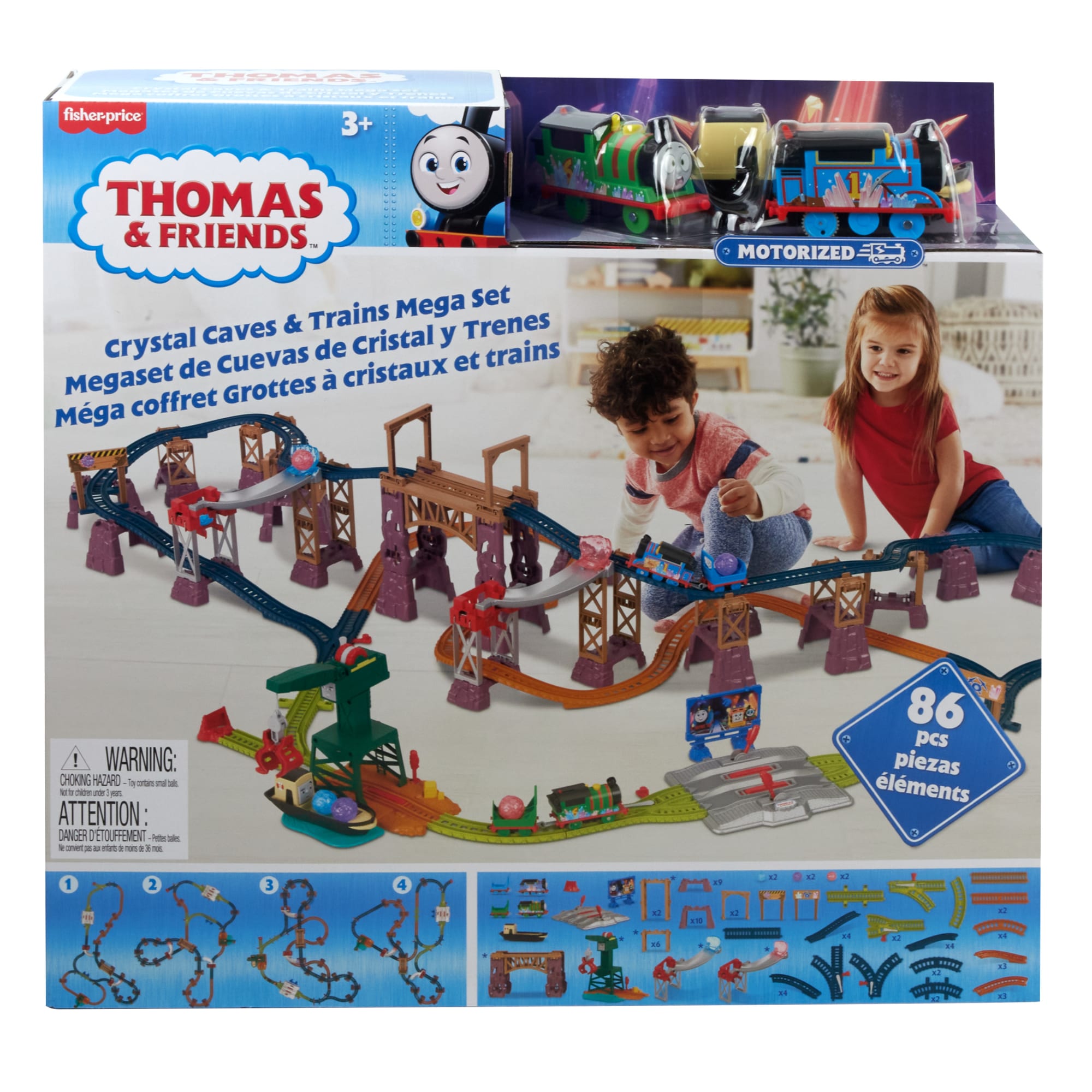 Fisher-Price Thomas & Friends Crystal Caves & Trains Mega Set | HPN39 |  MATTEL