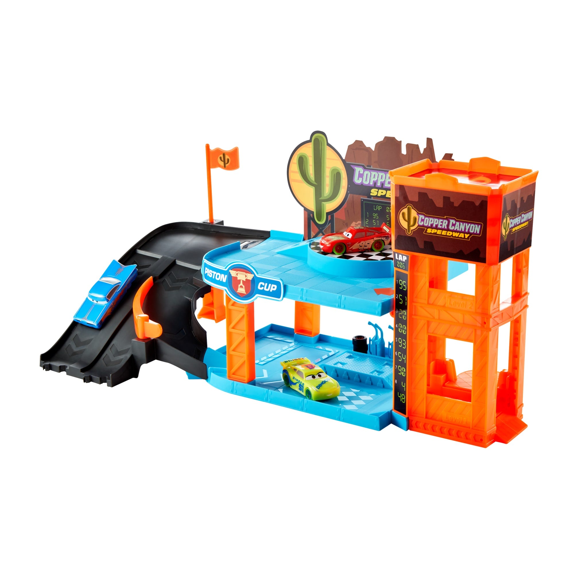 Disney And Pixar Cars Glow Racers Copper Canyon Glowing Garage Playset ...