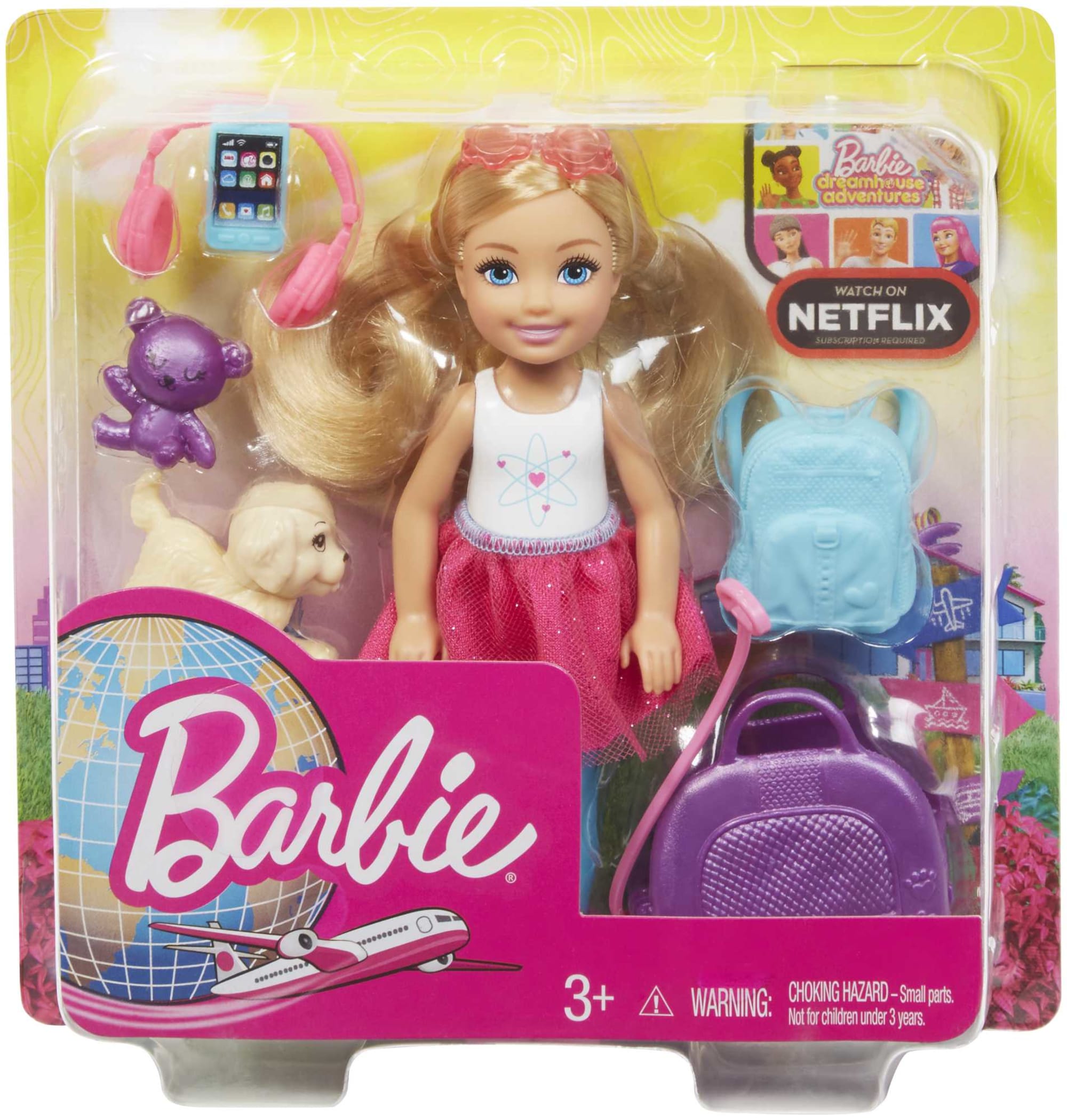 Кукла Barbie Челси с аксессуарами для путешествий | FWV20 | MATTEL