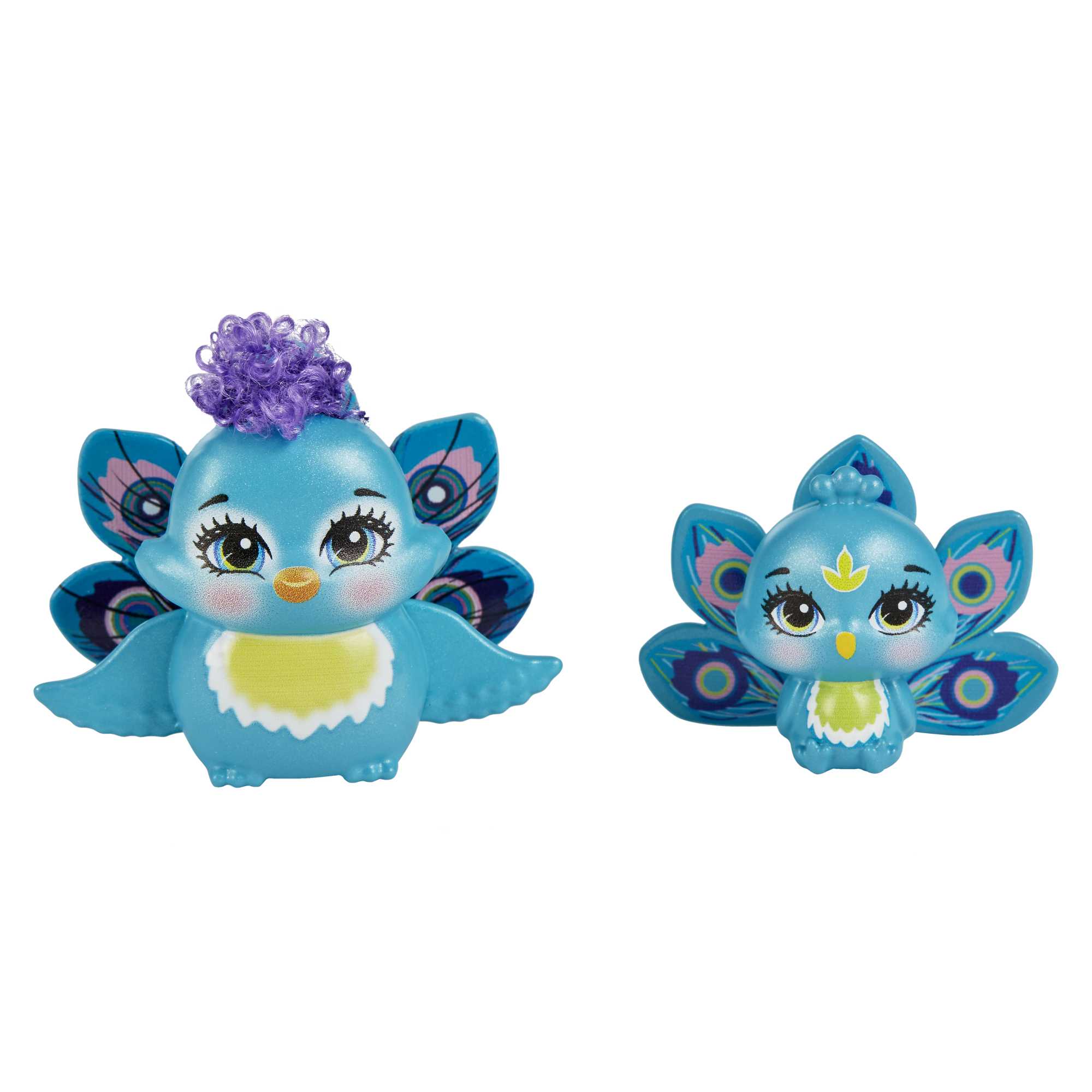 Enchantimals Coffret Sœurs avec mini-poupées Patter et Piera Paon, 2  mini-figurines animales et accessoires, jouet pour enfant, HCF83