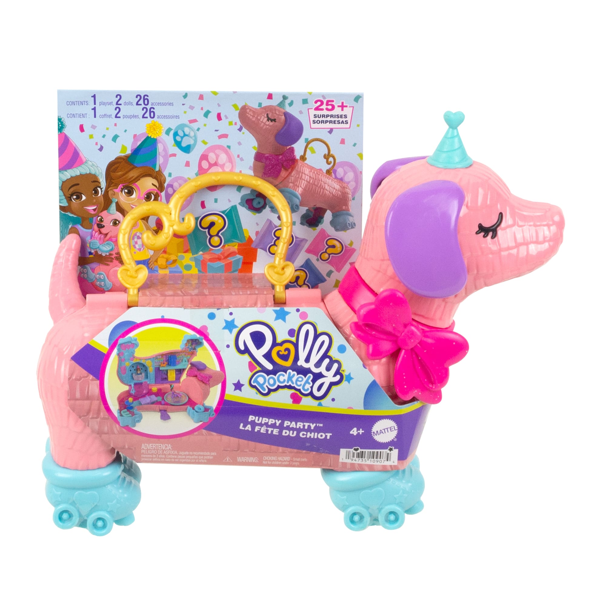 Bambole Polly Pocket Festa dei Cuccioli playset, HKV52