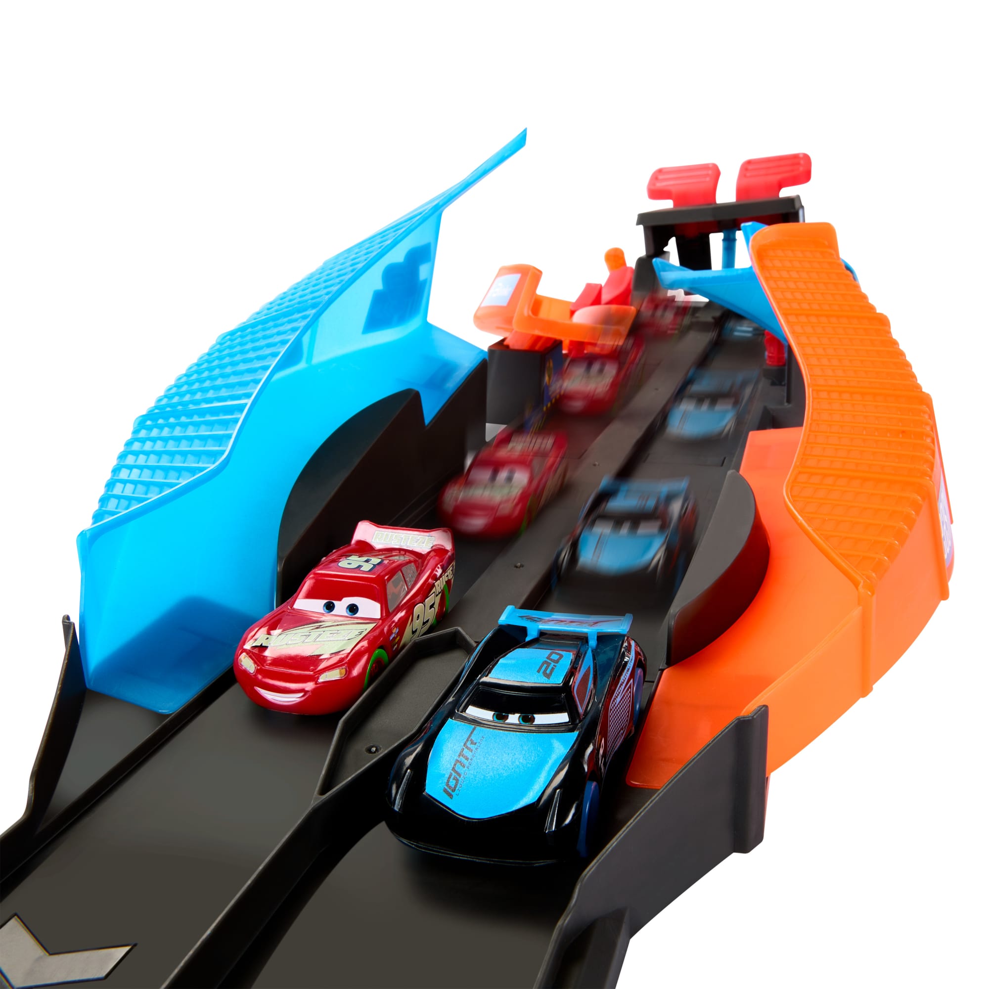 Disney And Pixar Cars Glow Racers Launch & Criss-Cross Glow Race ...