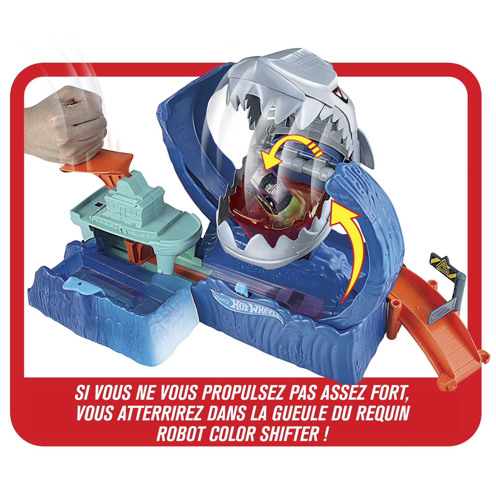 Hot Wheels - Coffret de jeu Fureur du Requin robot