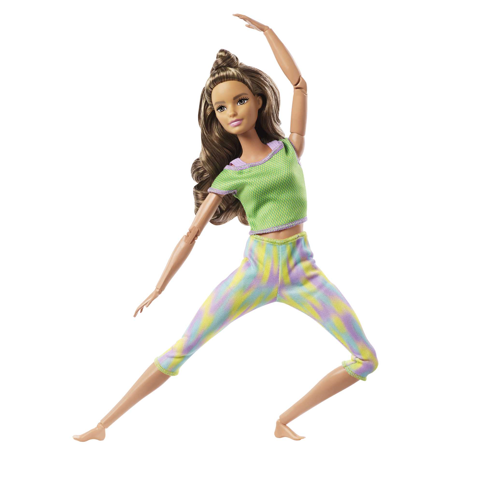 Barbie snodata con 22 punti di snodo e Abiti da Yoga di Mattel FTG83