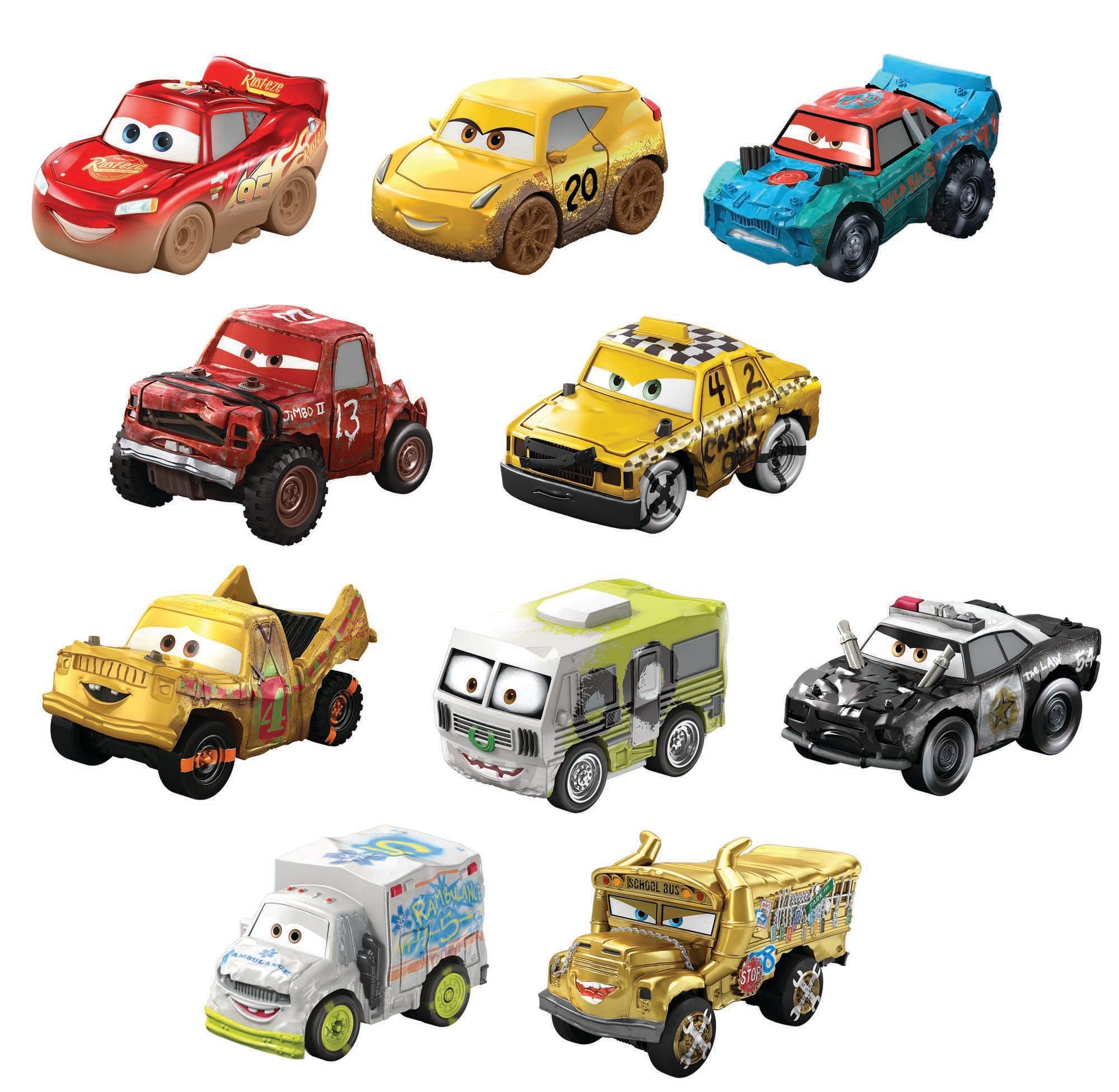 Disney Pixar Cars – Assortiment Coffrets 10 Véhicules Mini Racers, GKG08