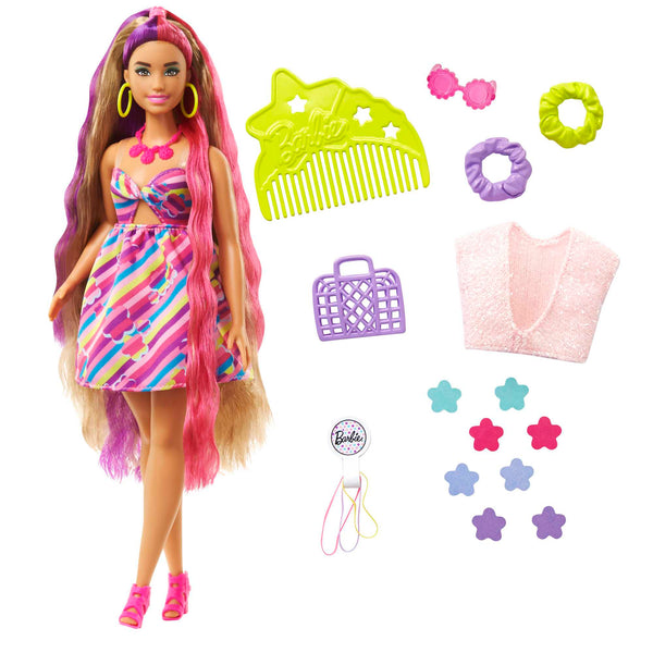 Mattel - Barbie Super Chioma bambola con abito a stelle HCM88 – Iperbimbo