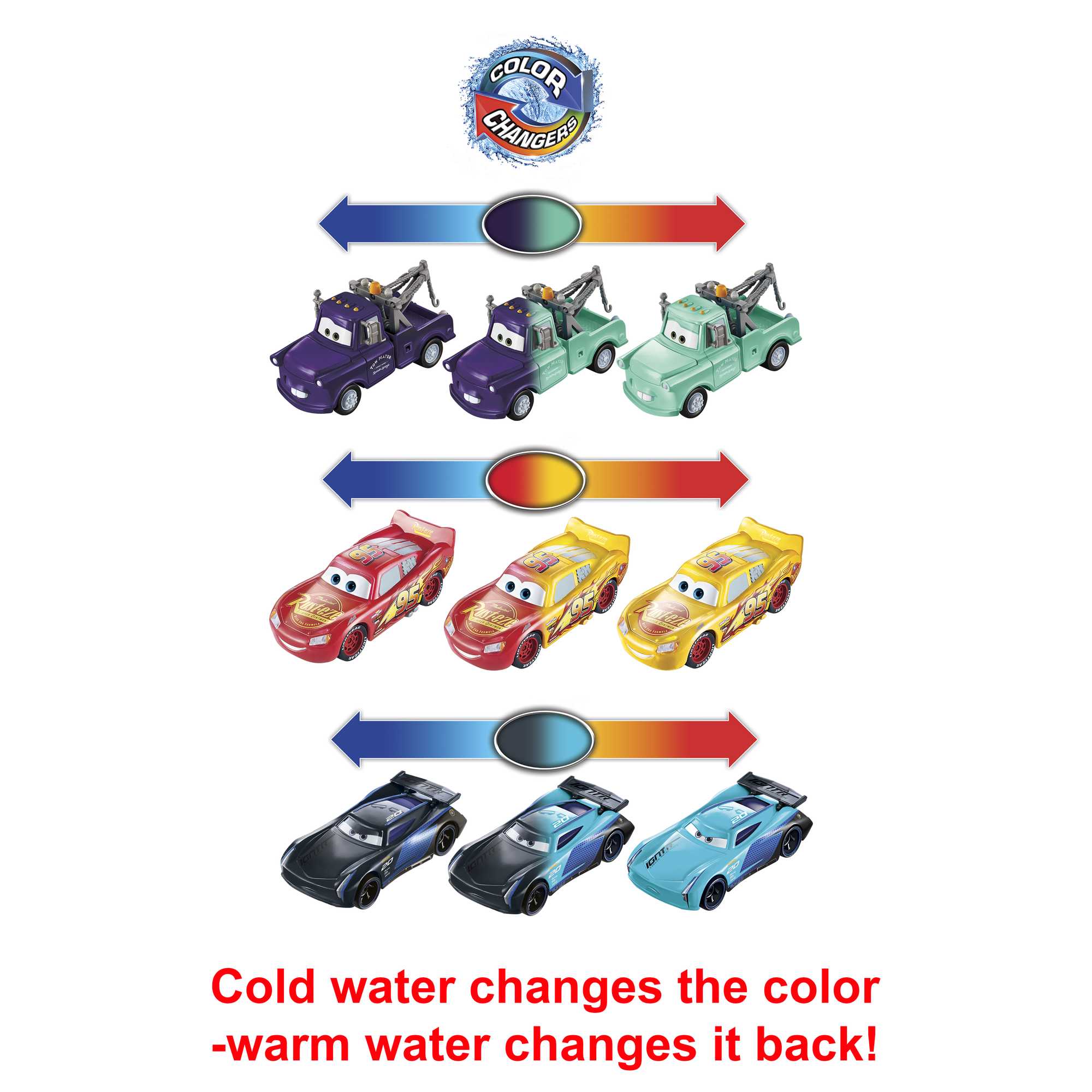 Lightning mcqueen color changing hot sale cars