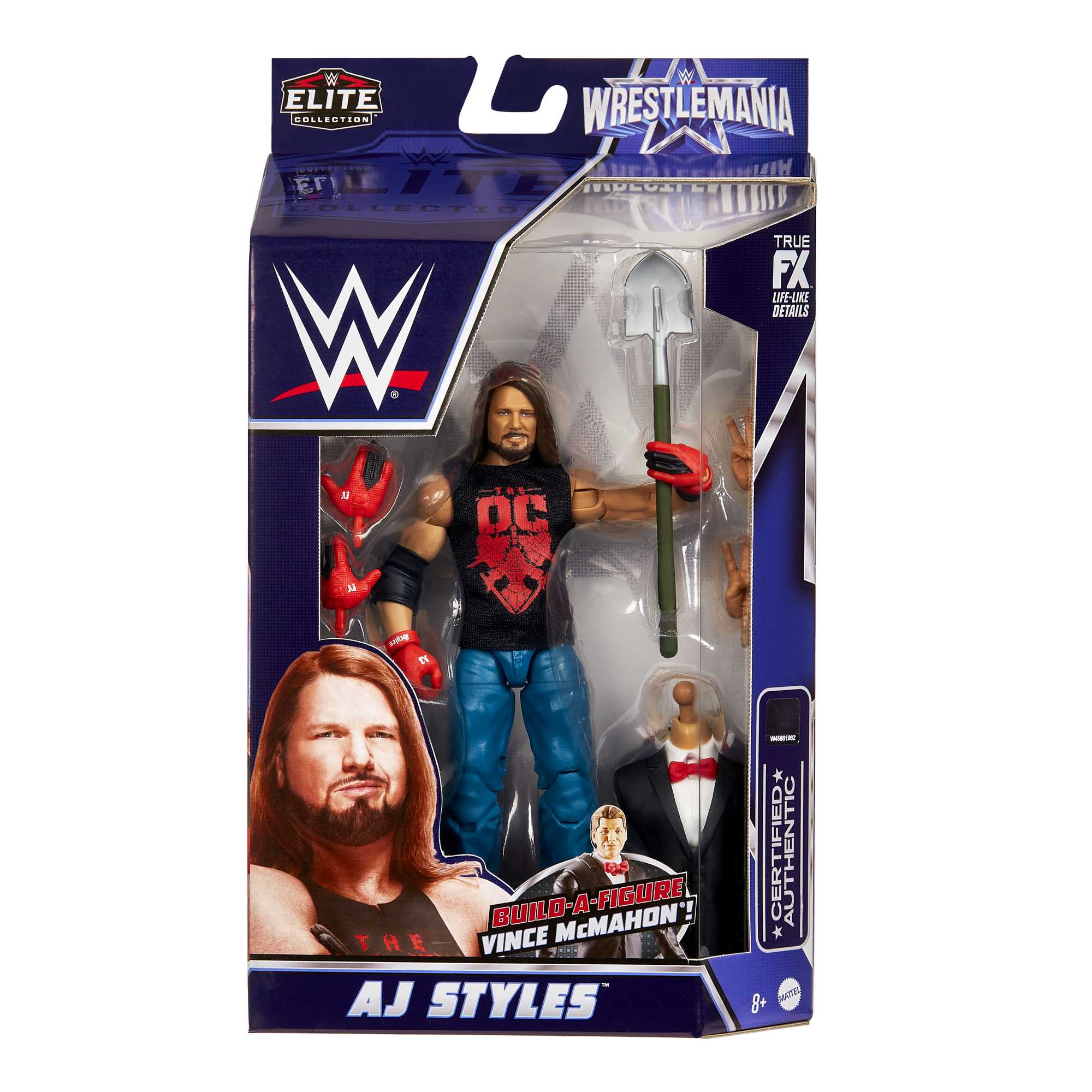  Mattel WWE Elite Action Figure AJ Styles with Accessory :  Everything Else