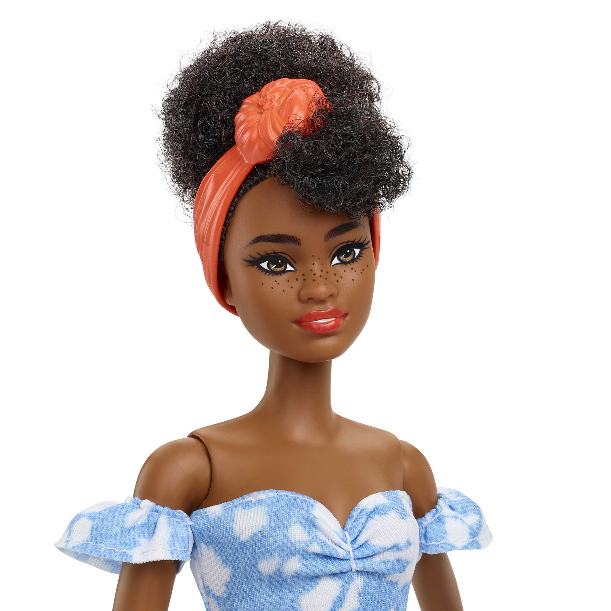 Mattel - Poupée Barbie Fashionistas : Poupée métisse aux cheveux