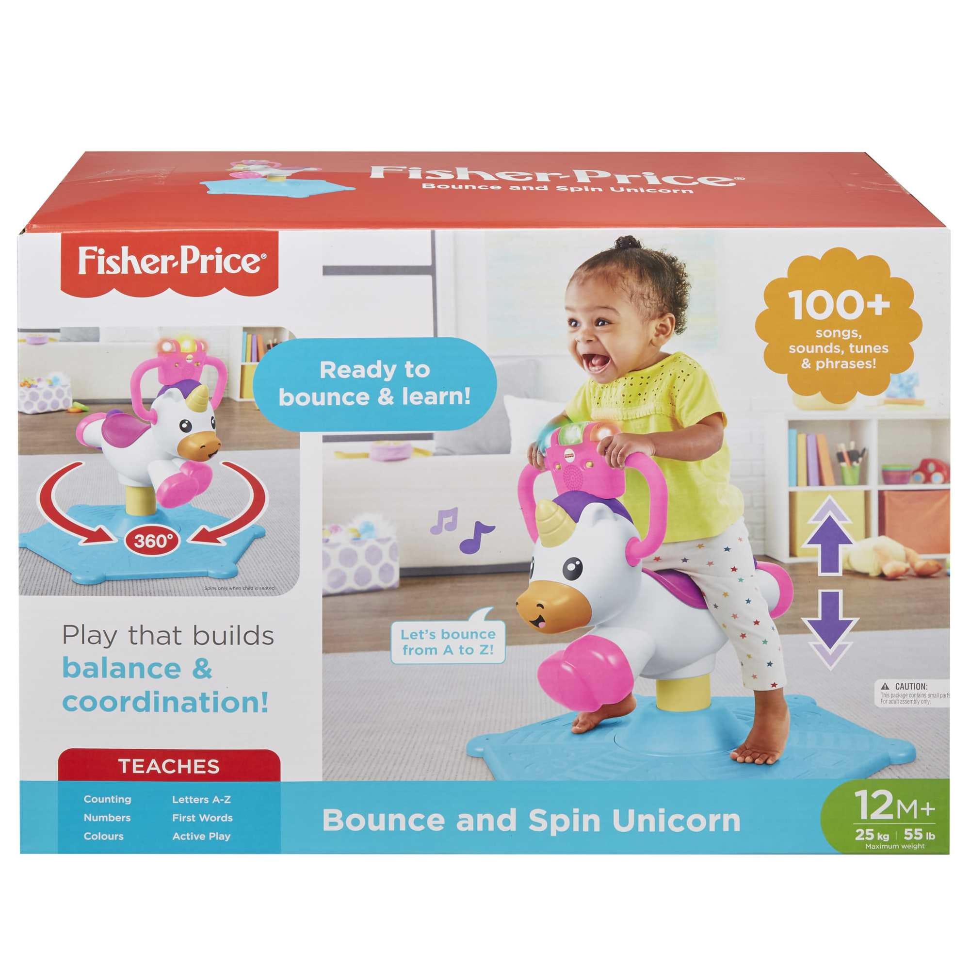 Fisher-Price Bounce and Spin Unicorn GHY50 MATTEL